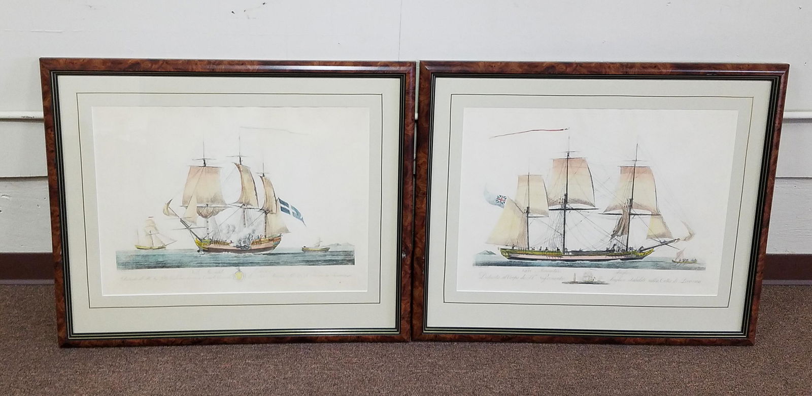 2 Antique Tall Ship Prints (1 of 5)