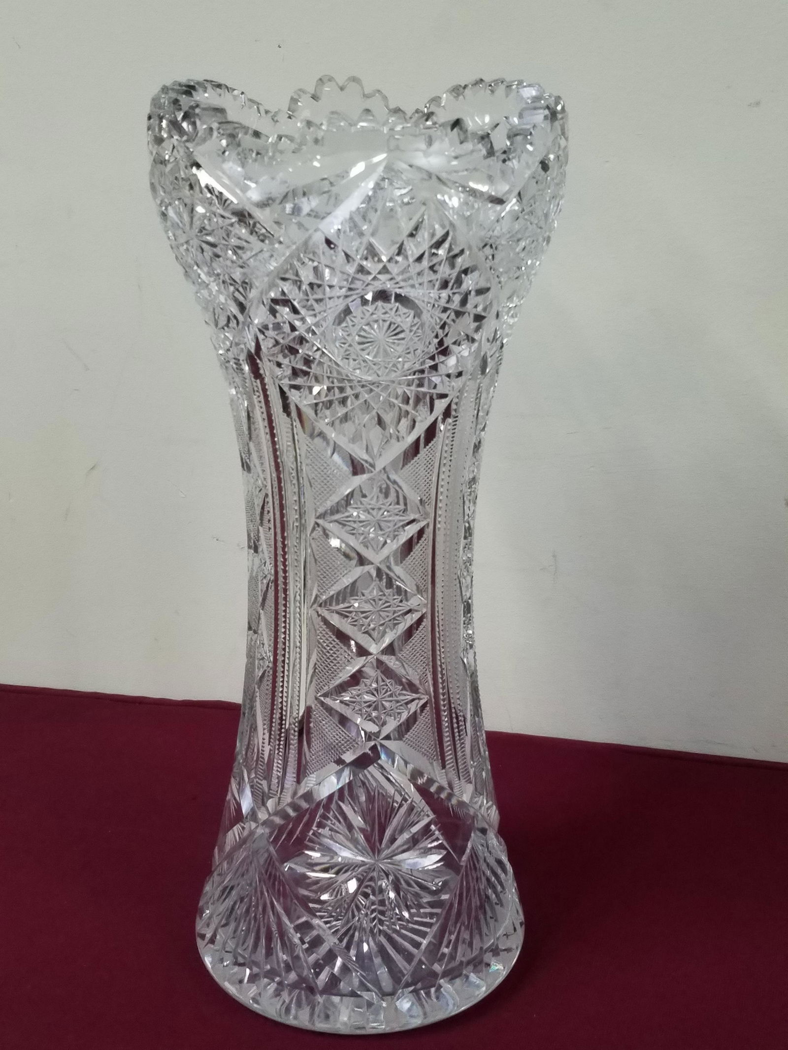 Large Cut Glass Vase (1 of 2)