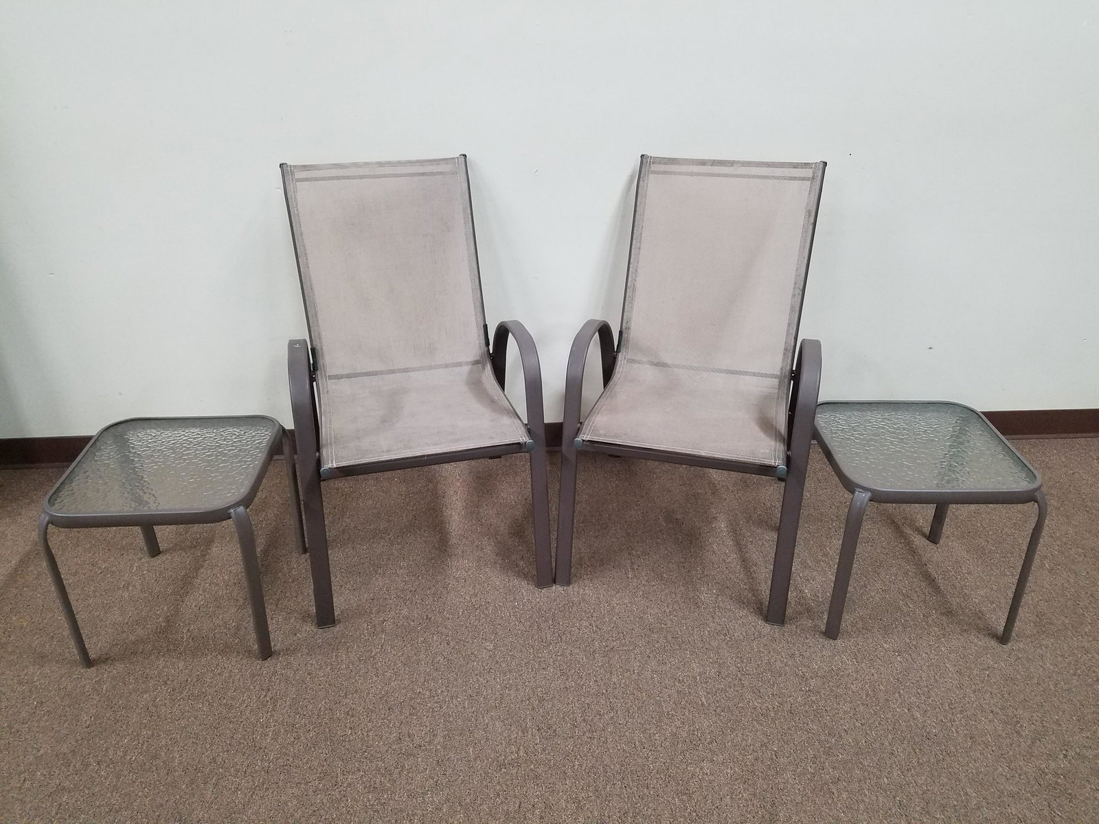 2 Outdoor Chairs and Pair of Side Tables (1 of 1)