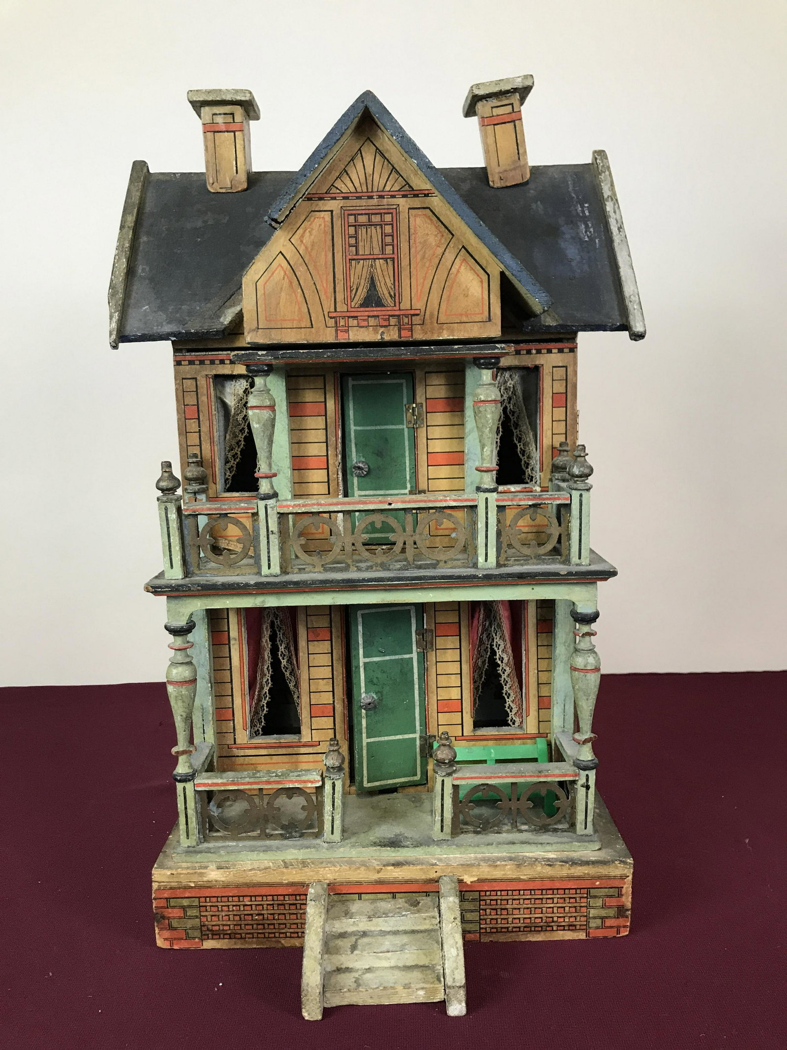 Antique Gottschalk Blue Roof Dollhouse (1 of 7)