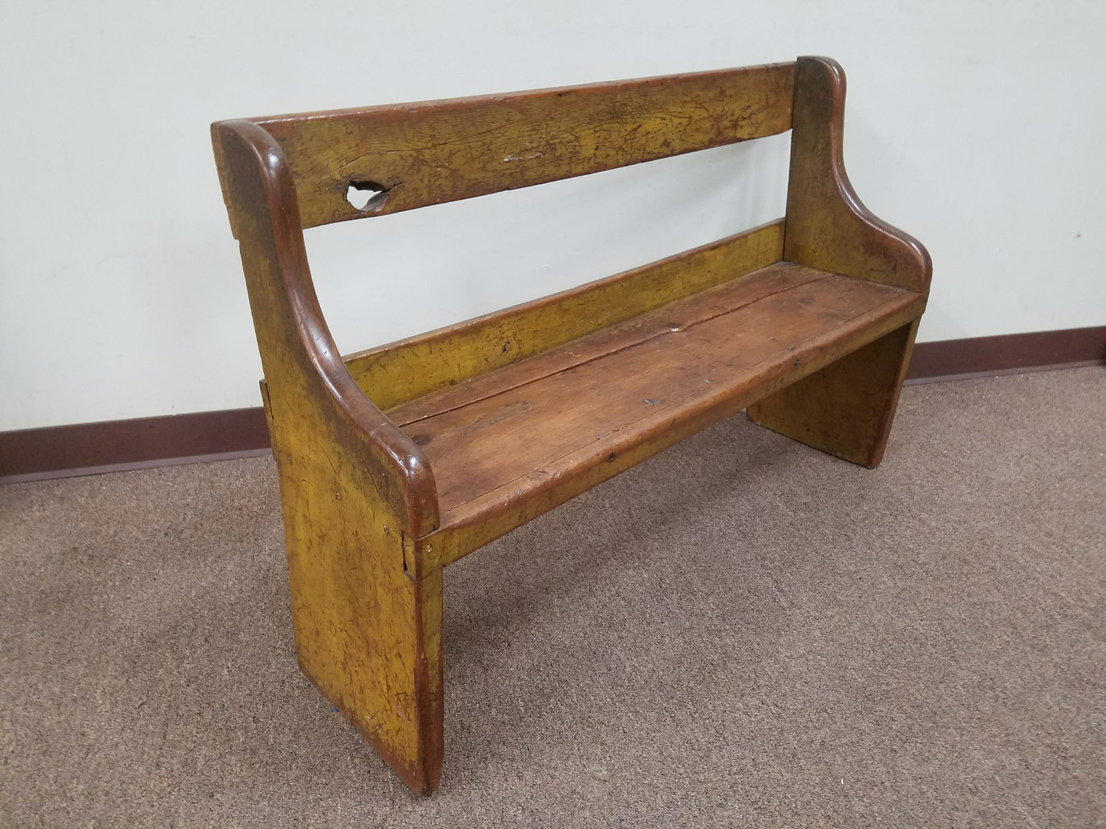 Antique Yellow Bench (1 of 2)