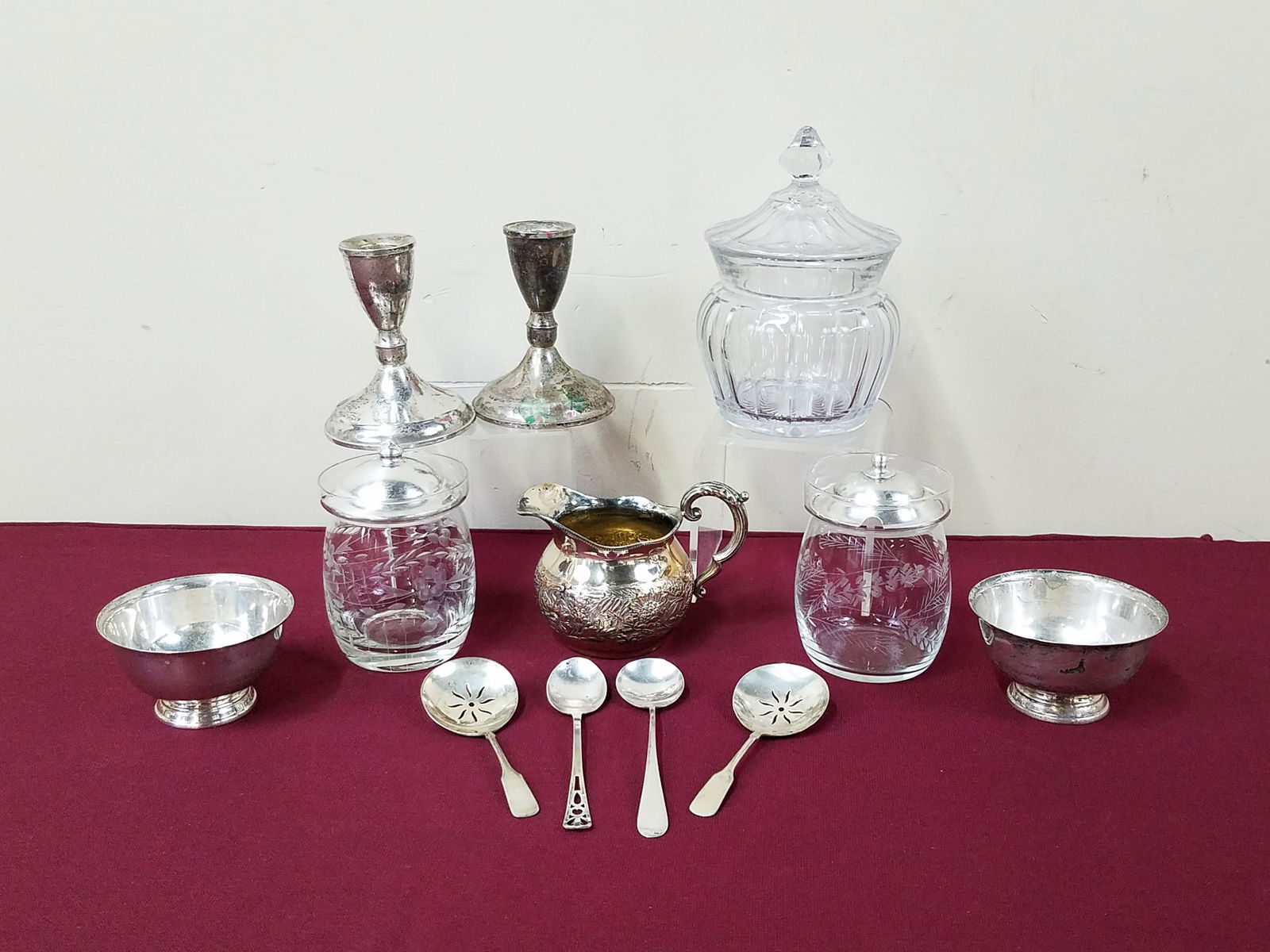 12 Pcs Sterling, Sterling Weighted and Heisey (1 of 14)