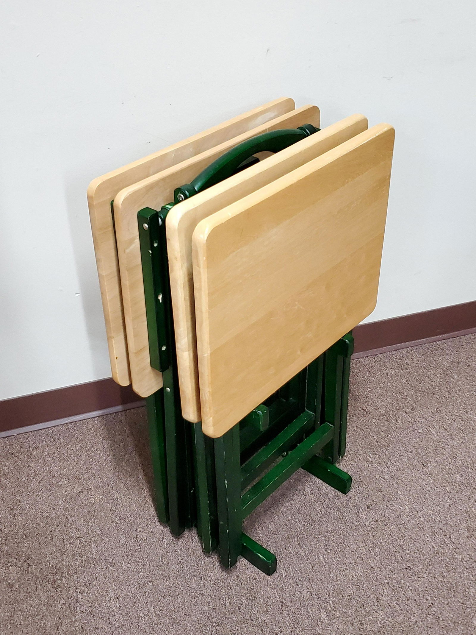 Wood TV Tray Set (1 of 2)