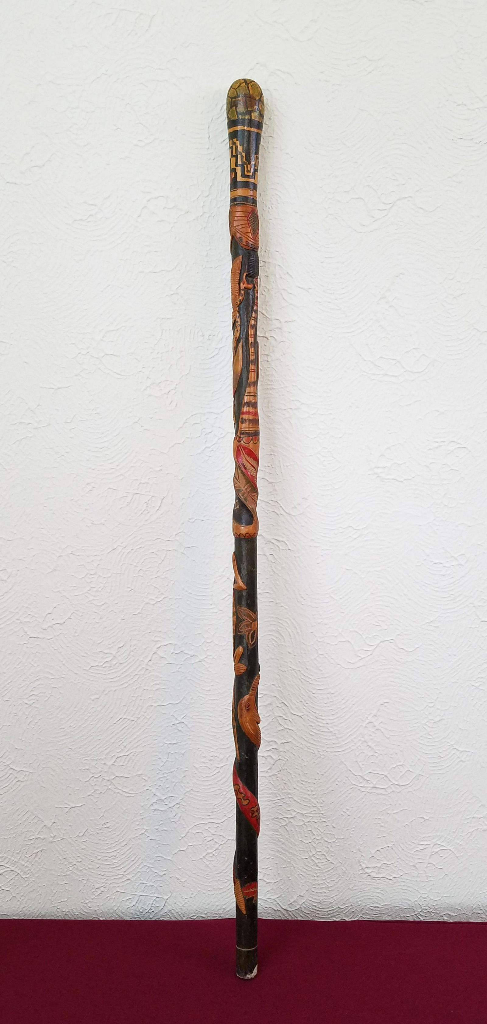 Vintage Hand Carved Mexican Walking Stick (1 of 5)