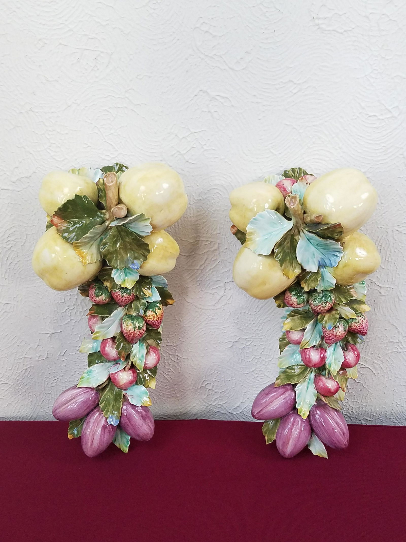 Pair of Ceramic Italian Fruit Wall Decorations (1 of 4)