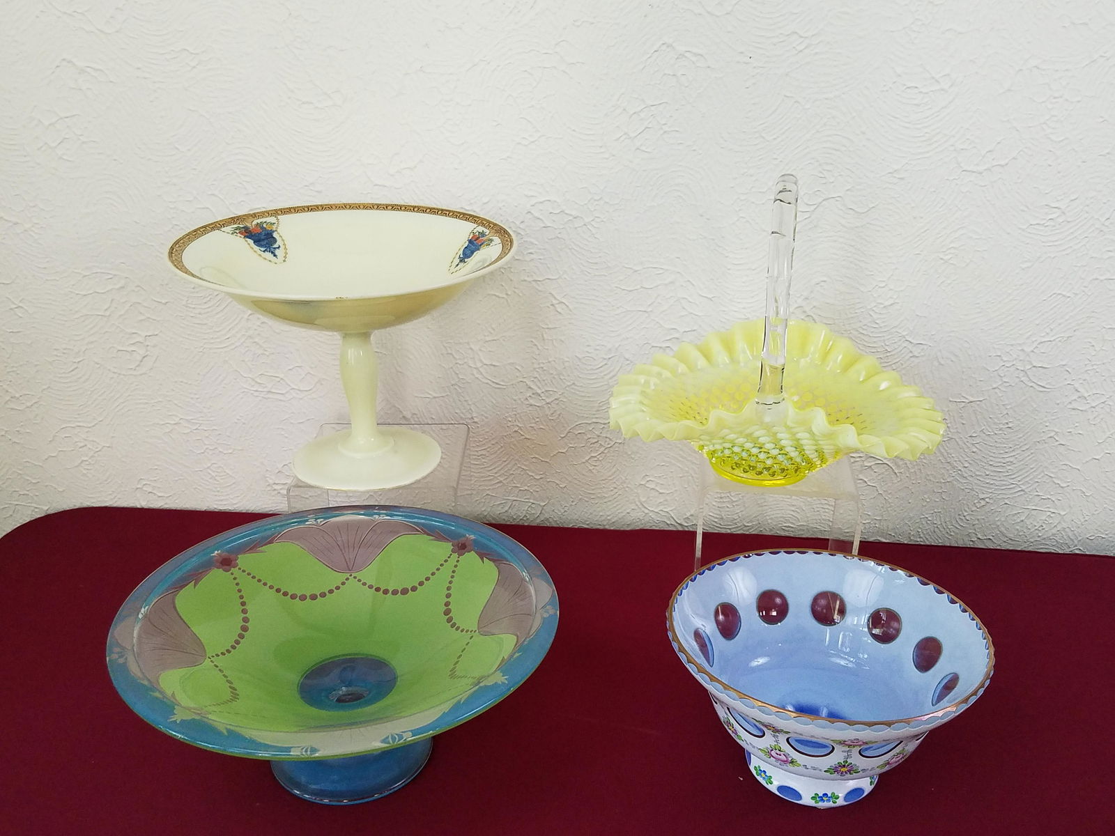 4 Pcs Glass incl Compotes, Basket and Bowl (1 of 4)