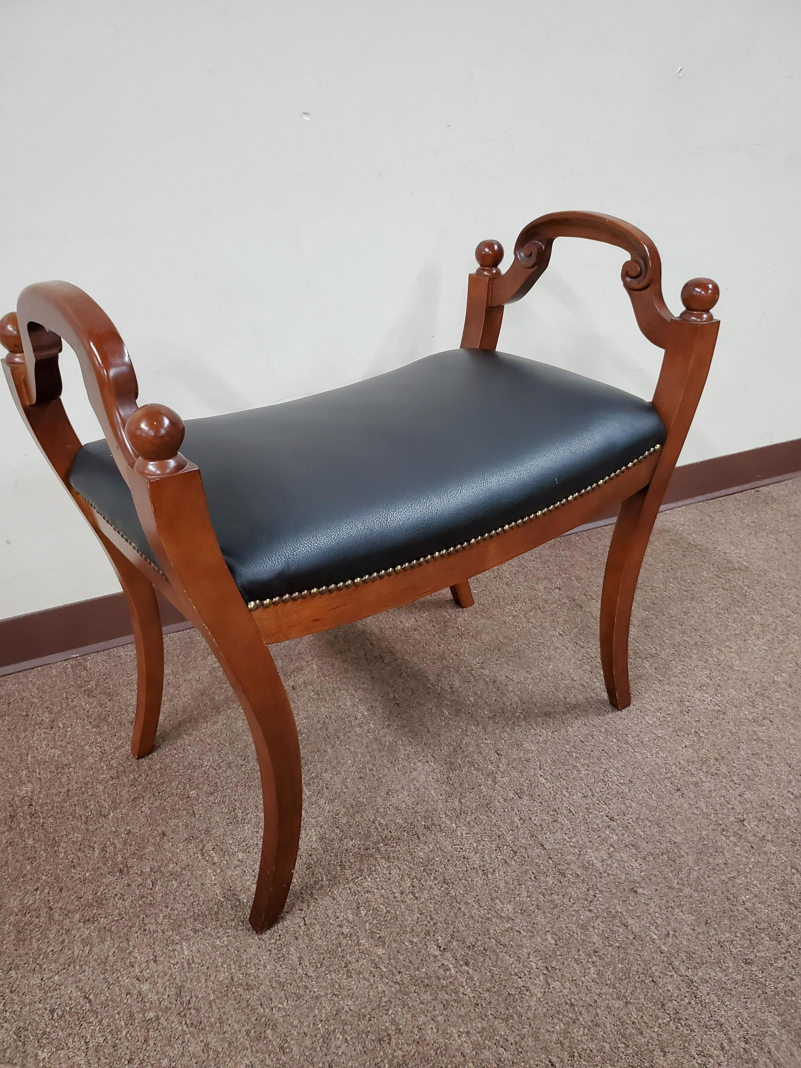 Leather Top Bench Seat (1 of 2)