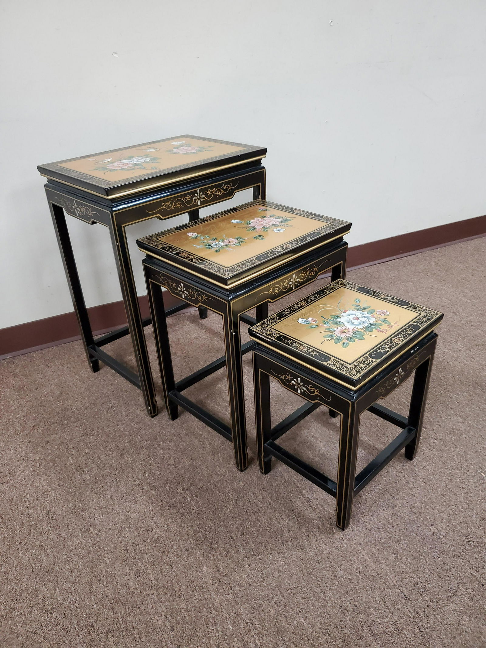 Asian Painted Nesting Tables (1 of 2)