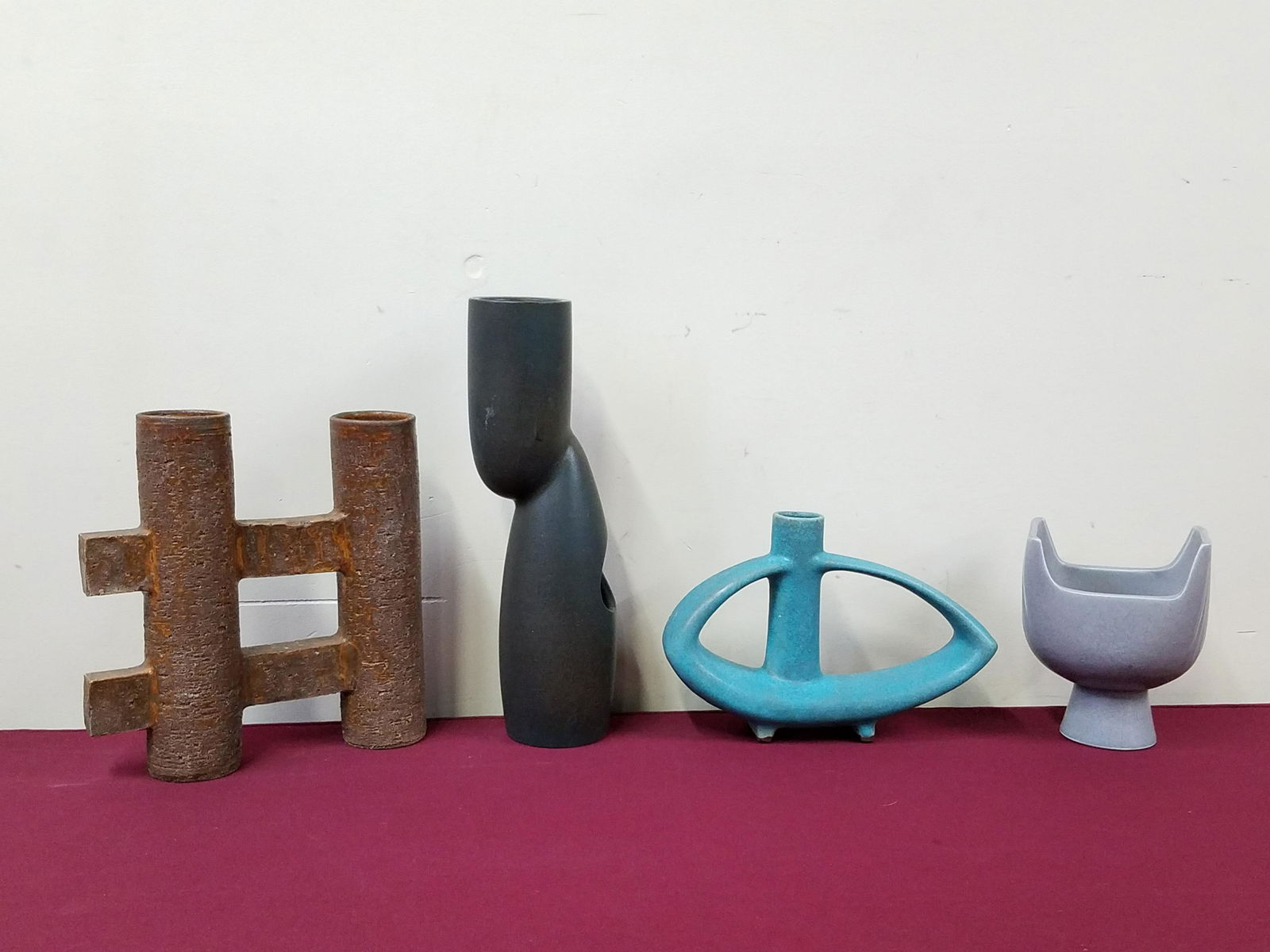 4 Pcs Studio Art Pottery (1 of 8)