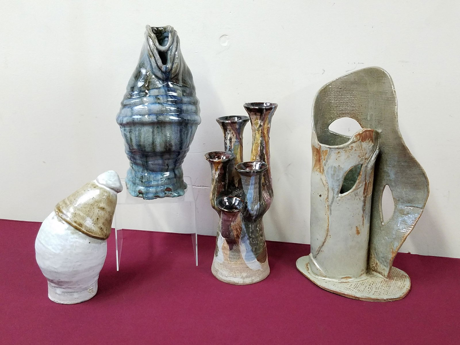 4 Studio Ceramic Vases and Sculpture (1 of 6)
