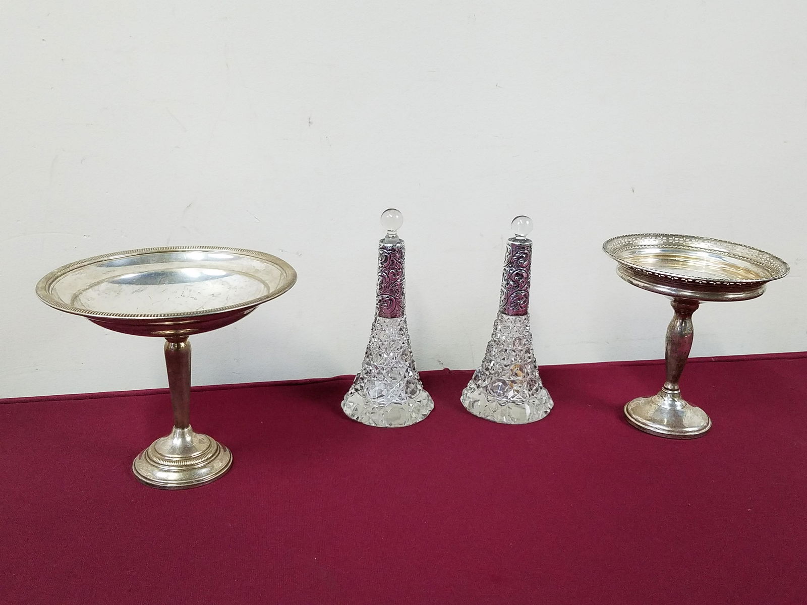 2 Sterling Weighted Compotes and 2 Perfumes (1 of 3)
