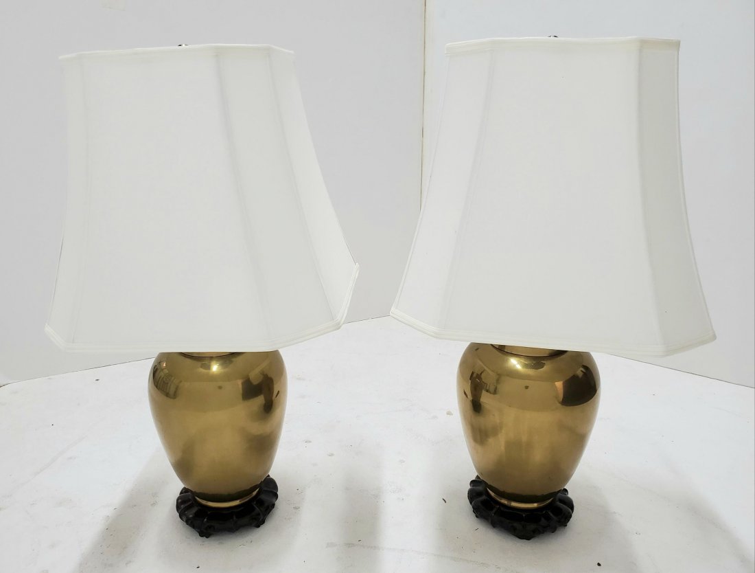 2 Brass Ginger Jar Table Lamps (1 of 1)