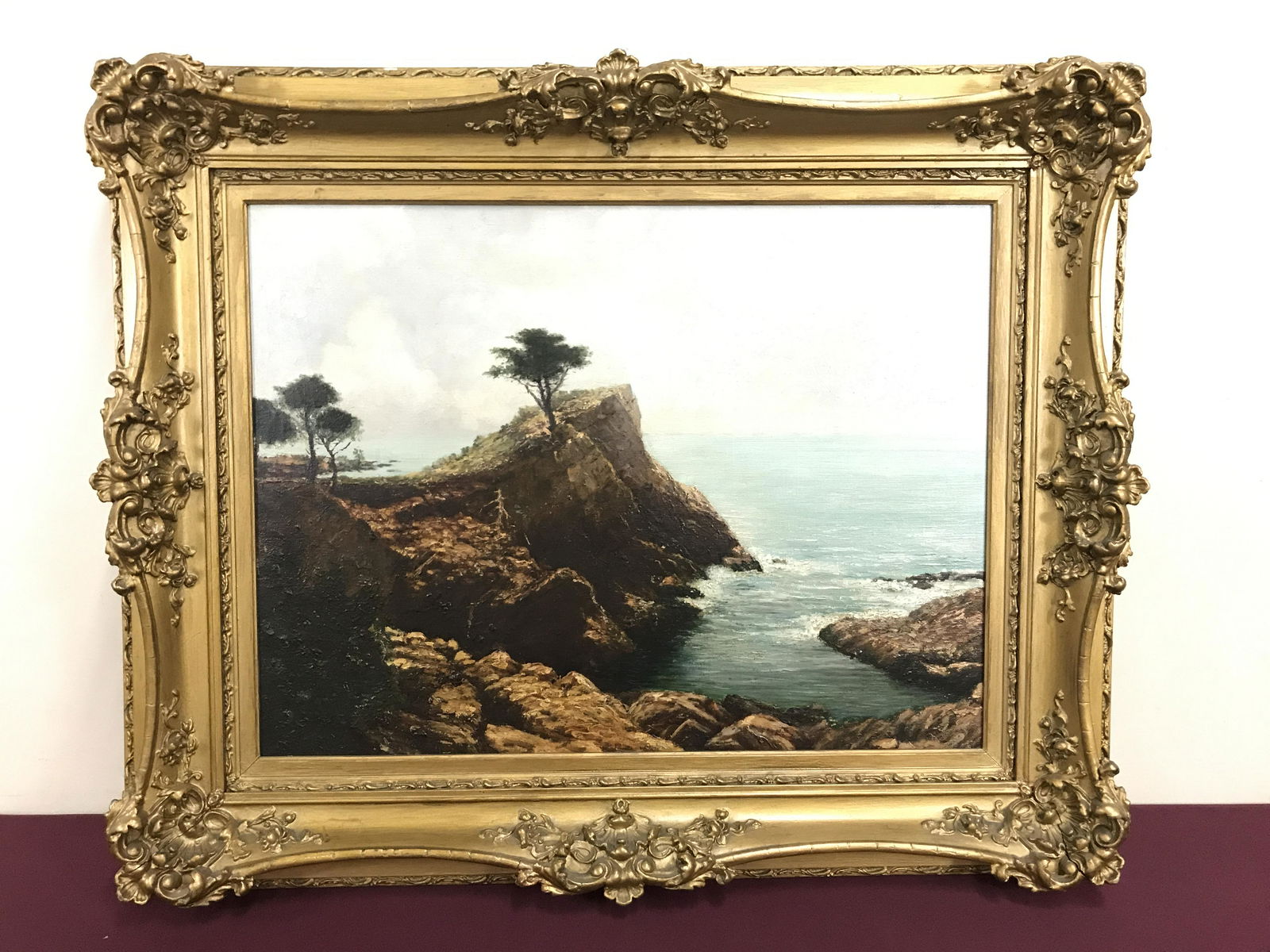 Unsigned Oil on Canvas Coastal Scene (1 of 2)