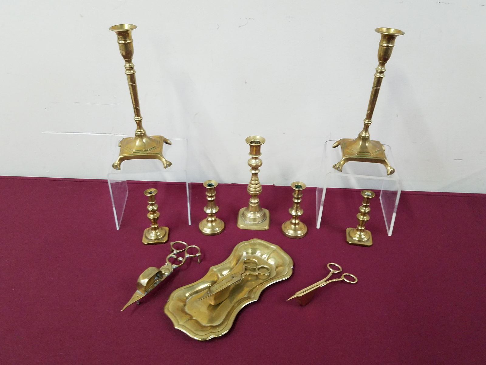 11 Pcs Antique Brass incl Candlesticks (1 of 7)