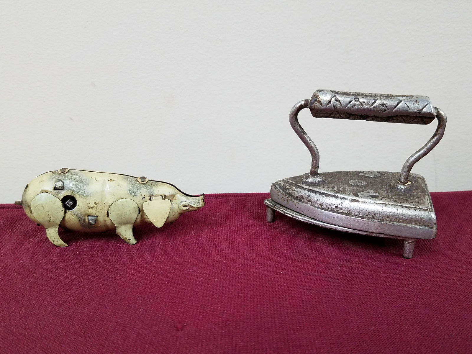 Miniature Iron and Wind Up Pig (1 of 5)