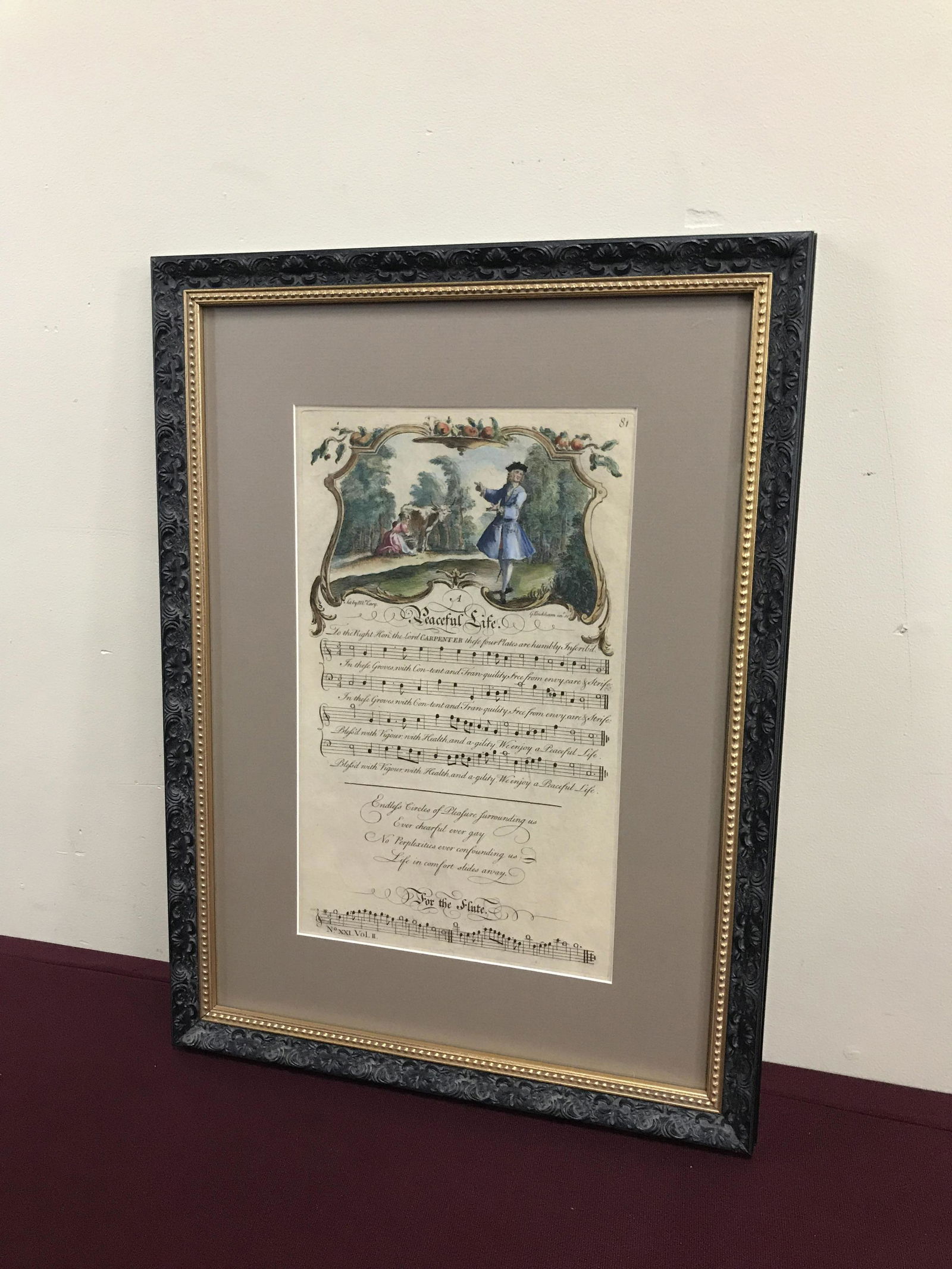 George Bickham Sheet Music Plate (1 of 3)