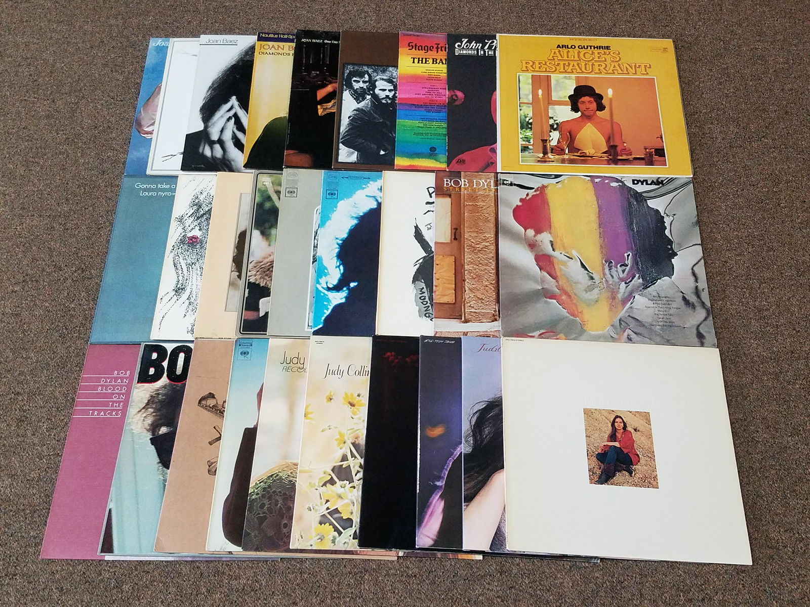 28 Folk Rock Records incl Bob Dylan (1 of 7)