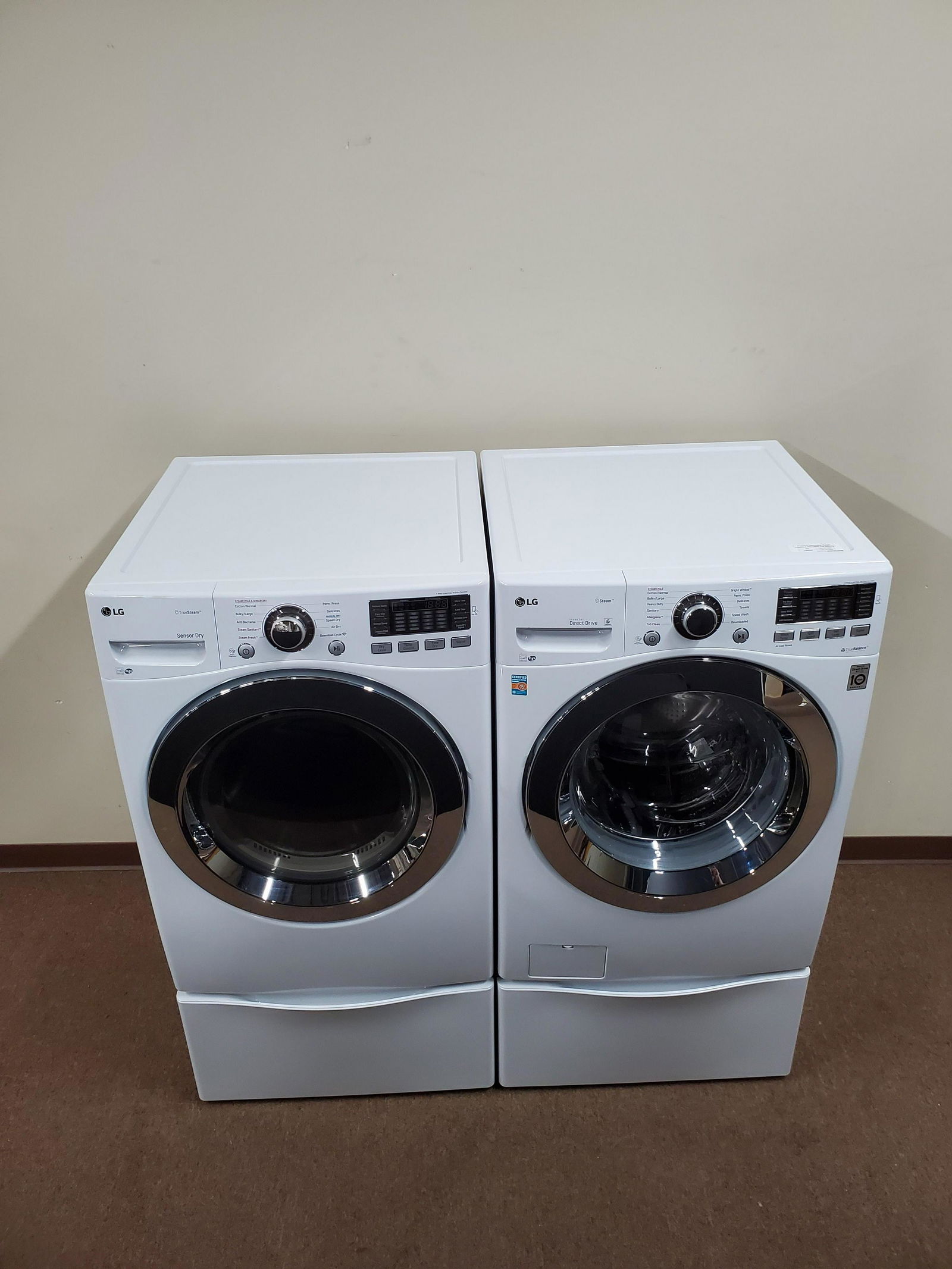 LG True Steam Front Load Washer & Dryer With Bases (1 of 6)
