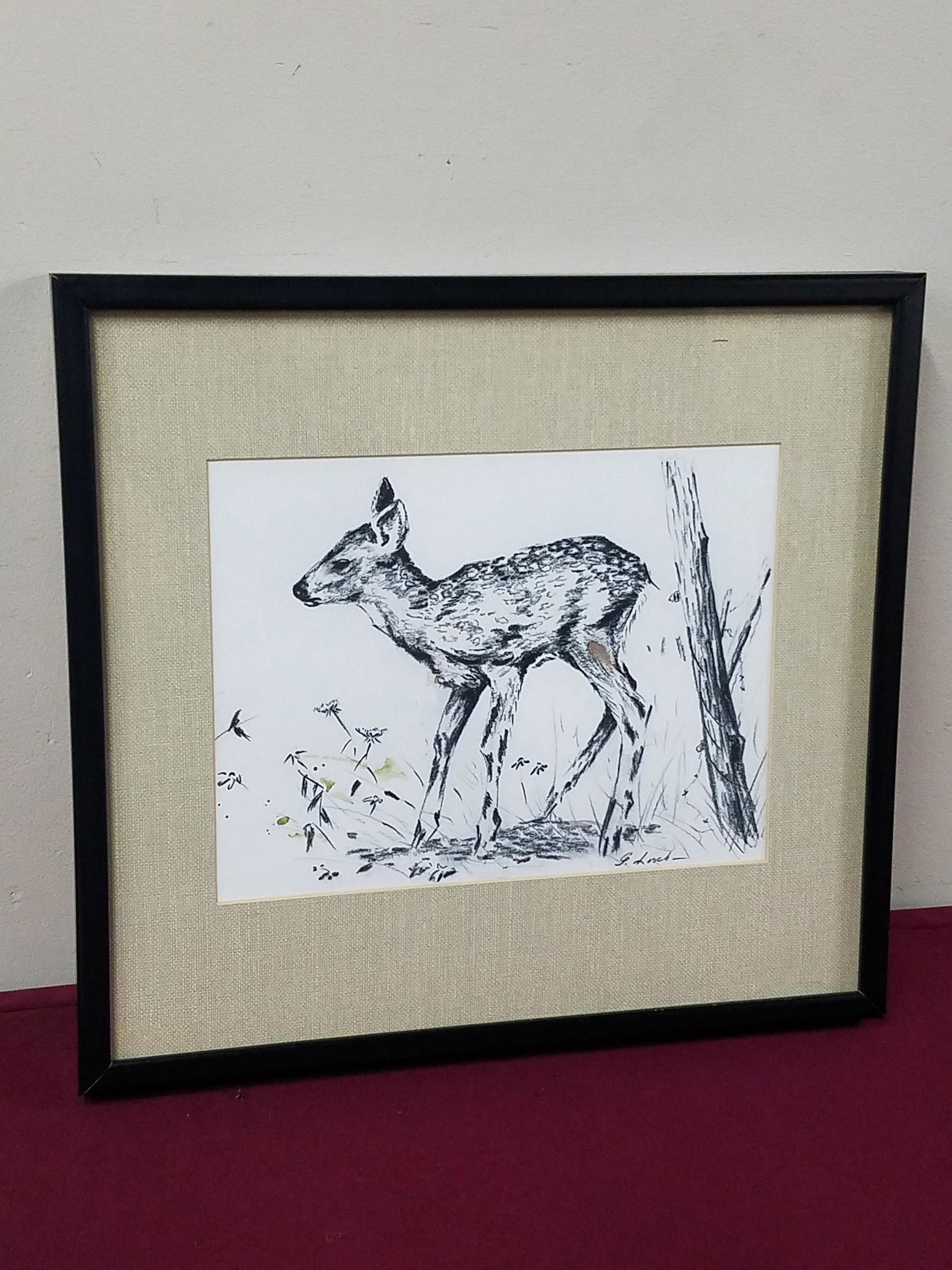 George Losch Doe Charcoal on Paper (1 of 3)