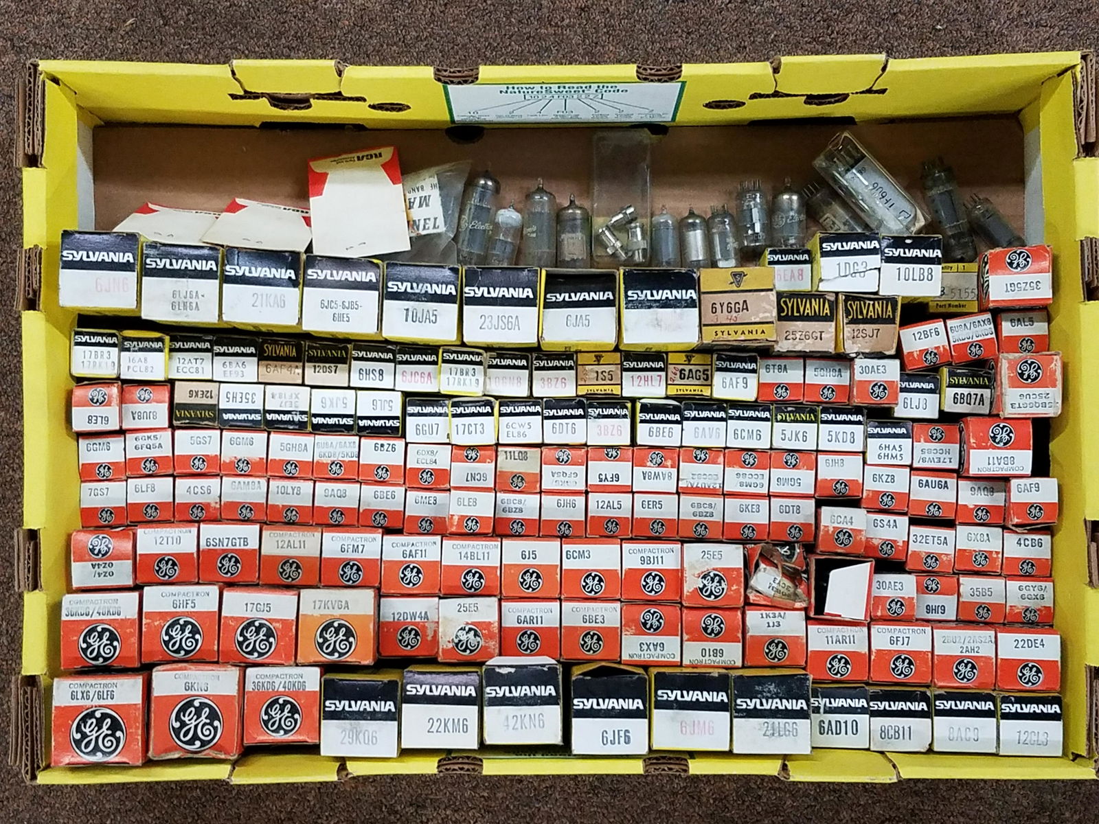 165 TV Tubes incl Sylvania and RCA (1 of 3)