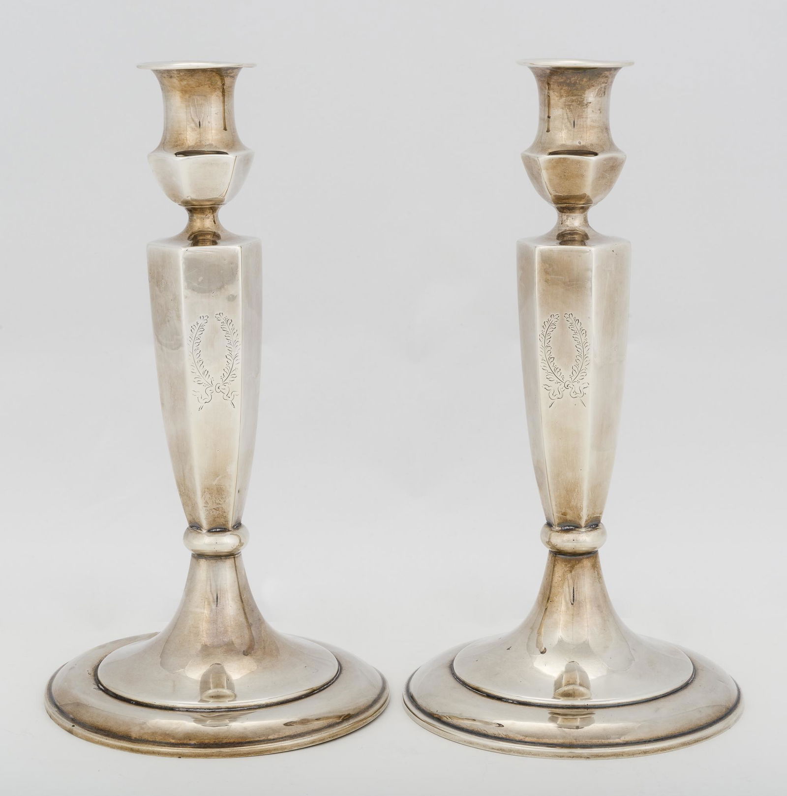 Pair of Barbour Silver Co Candlesticks (1 of 3)