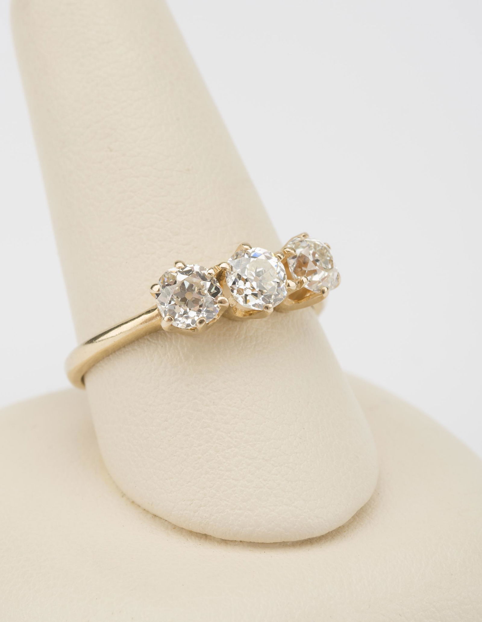 14k 1.5 CTW 3 Stone Diamond Ring (1 of 3)