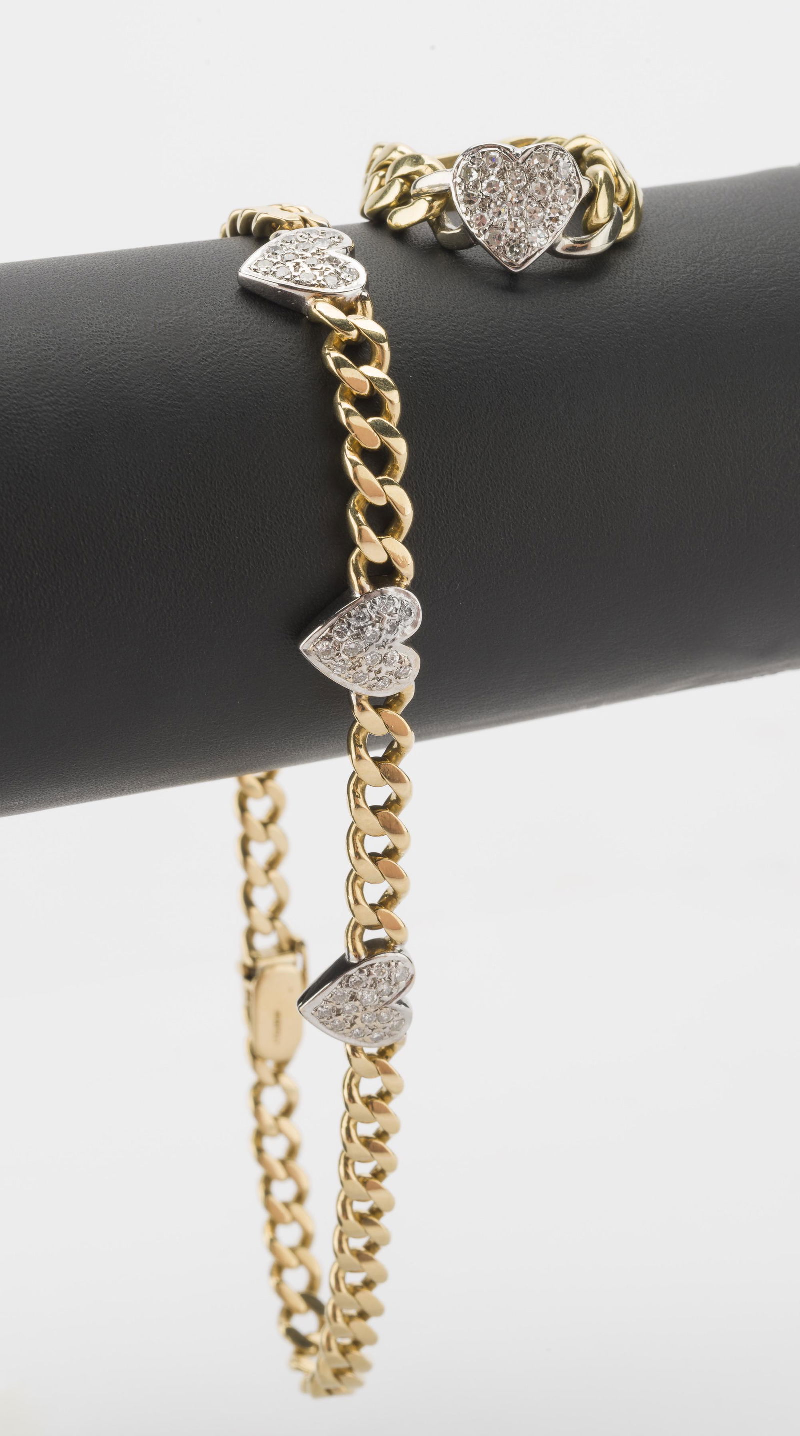 18k Diamond Hearts Anklet & Ring (1 of 9)