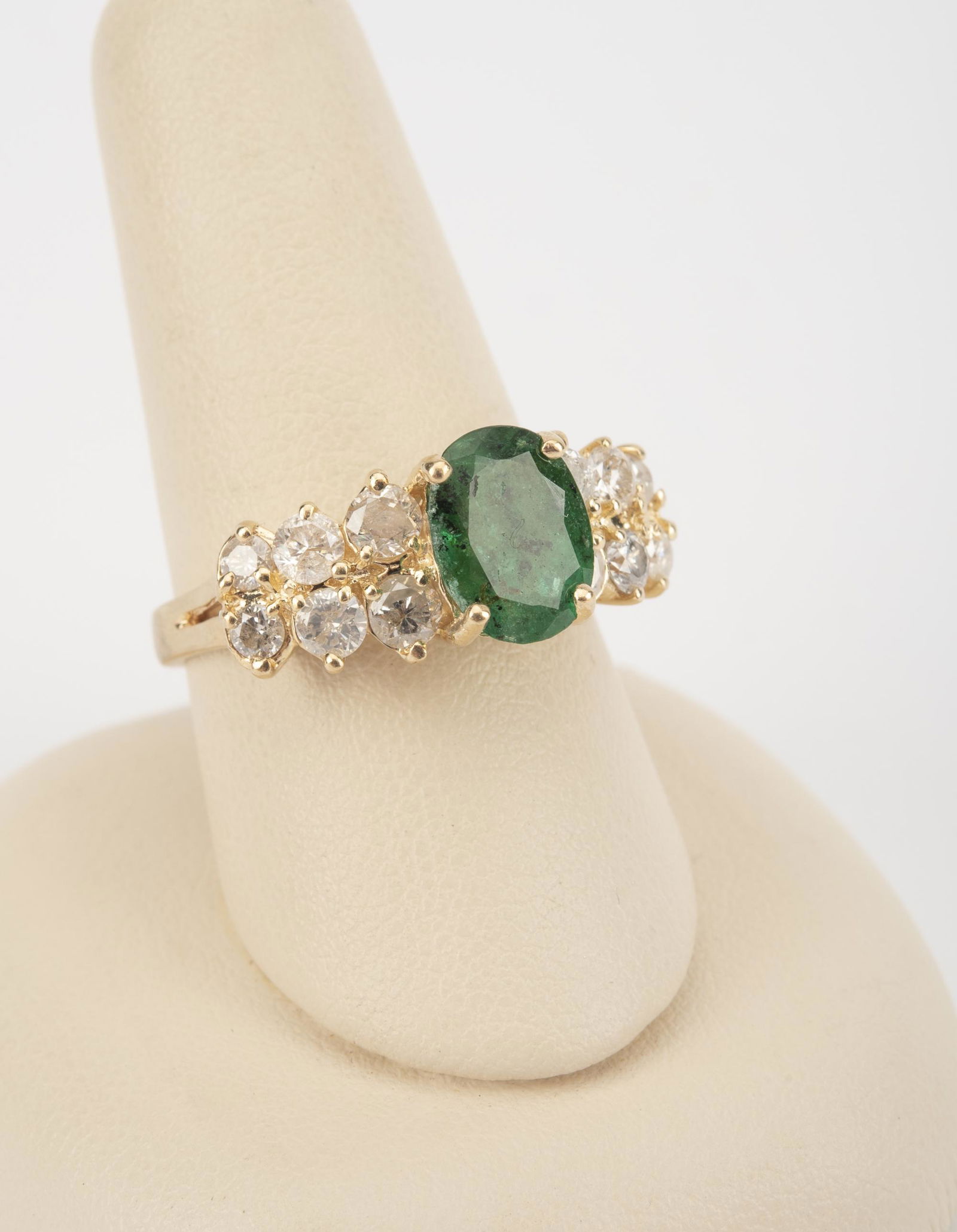14k Emerald & .92 CTW Diamond Ring (1 of 3)