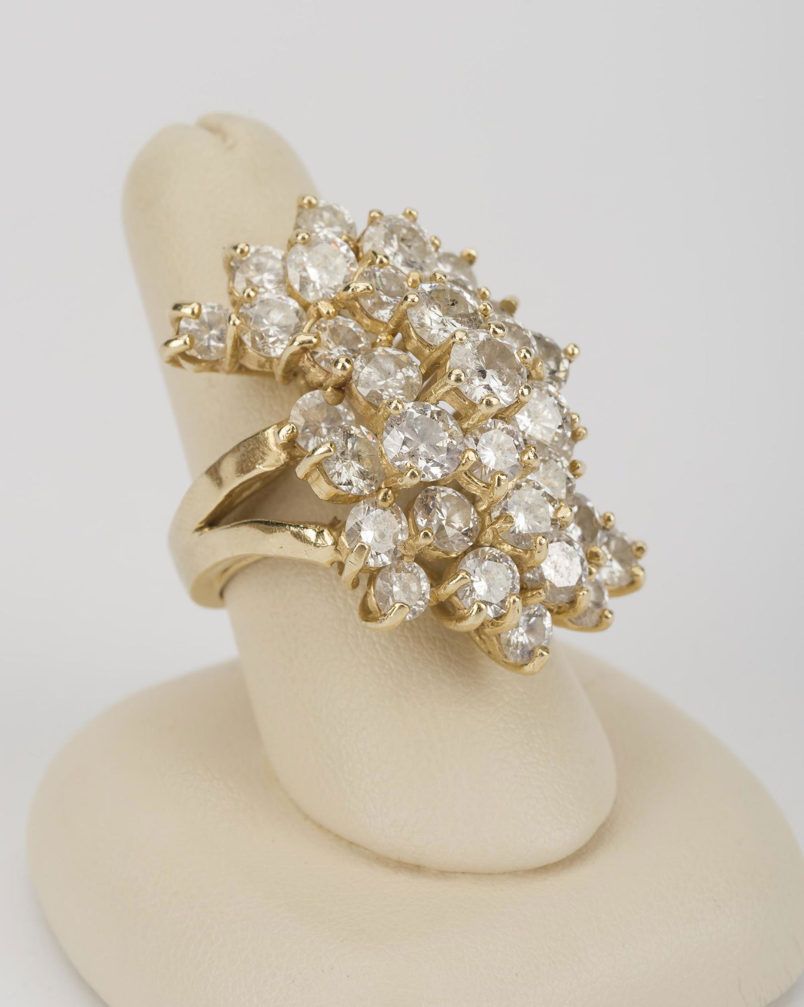 14k 7.6 CTW Diamond Waterfall Ring (1 of 5)