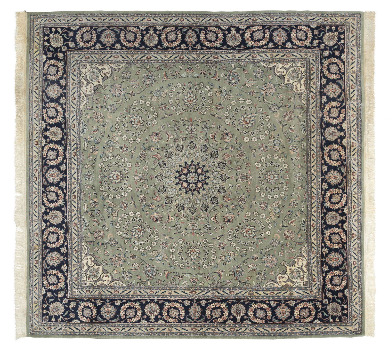 Indian Tabriz Design Square Area Rug (1 of 4)