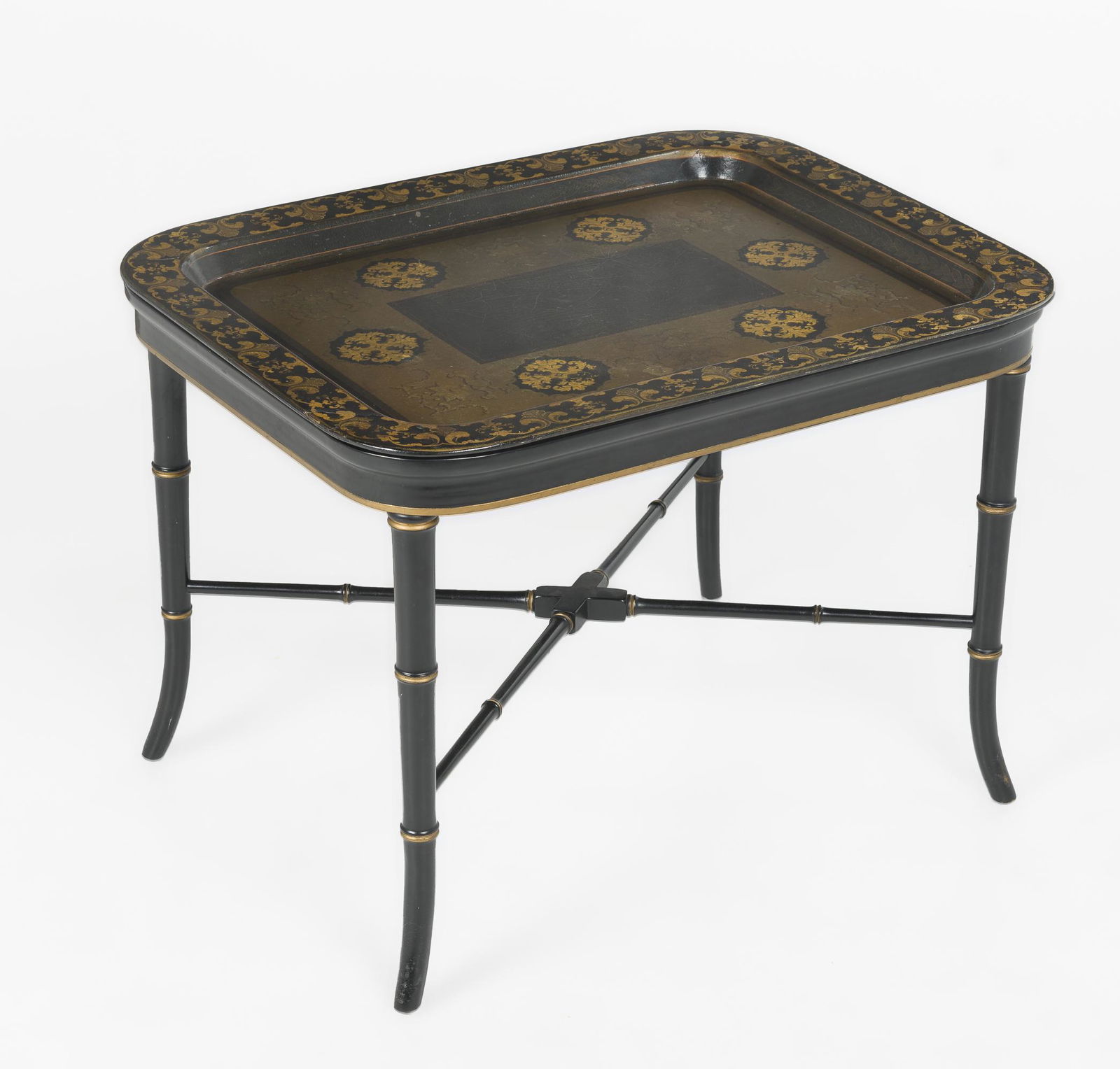 Toleware Tray with Bamboo Stand (1 of 6)