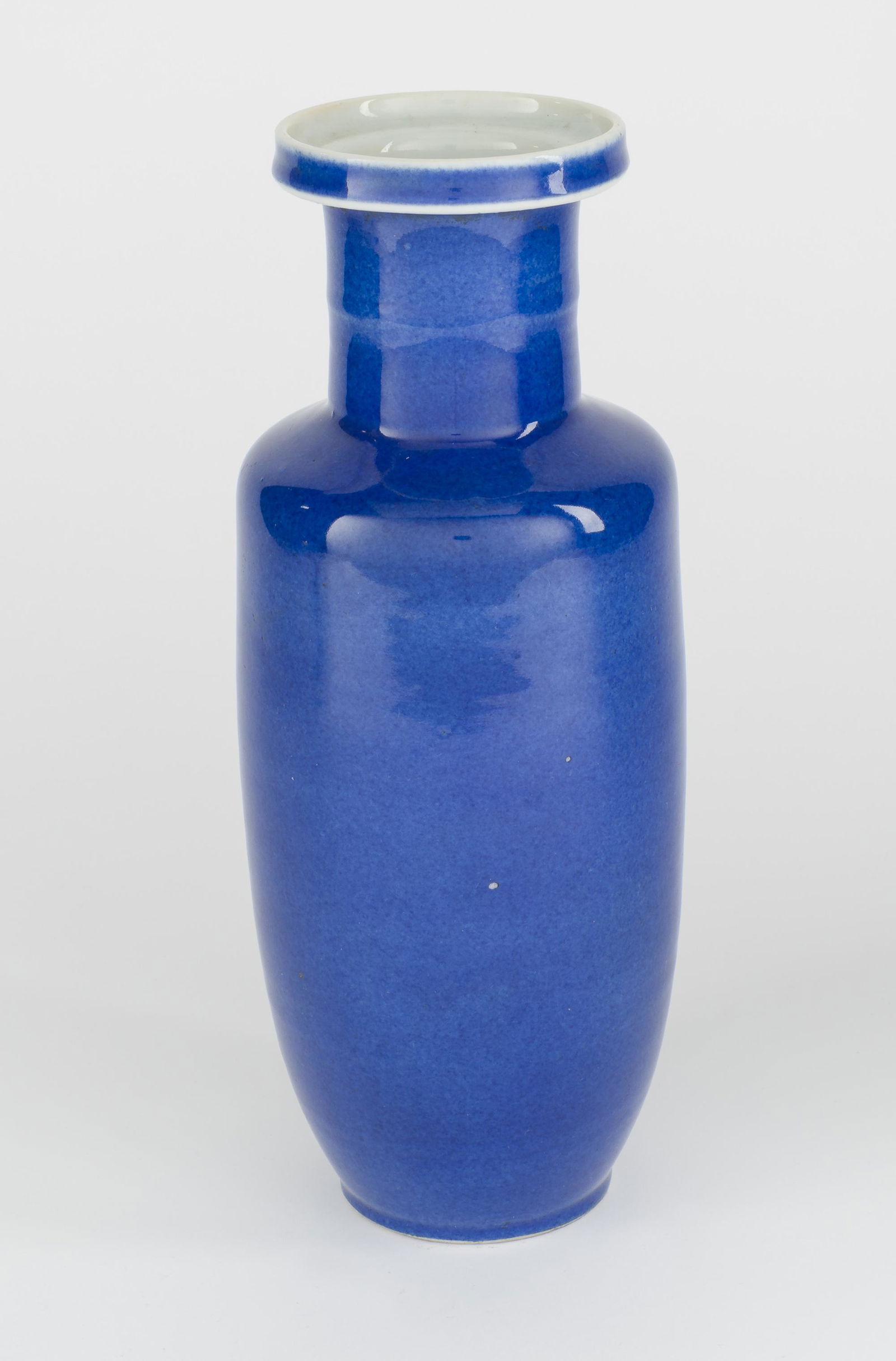 Chinese Dark Blue Glaze Kangxi Rouleau Vase (1 of 4)