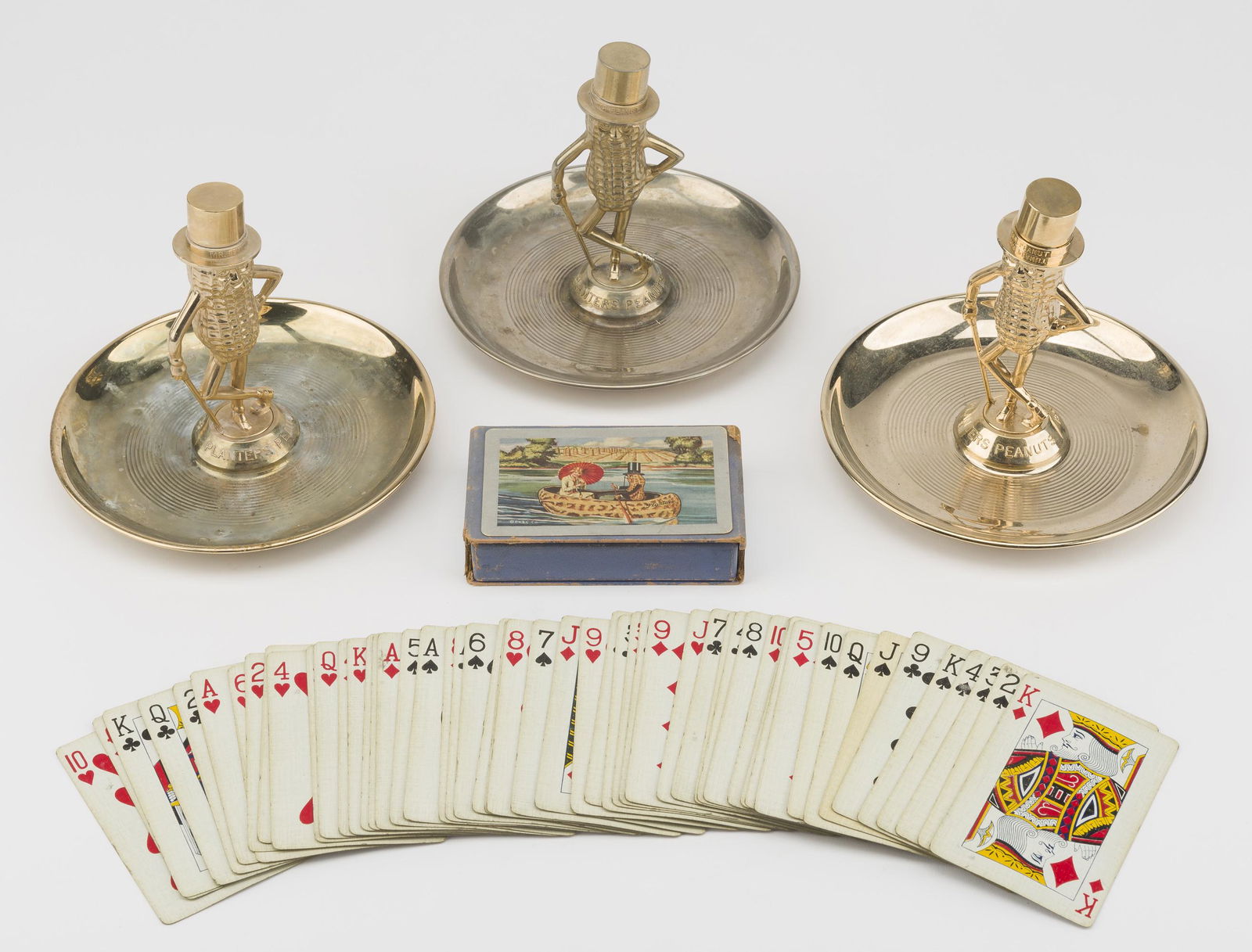 Planters Mr. Peanut Ash/Nut Tray & Playing Cards (1 of 3)