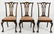 Set of Three Chippendale Revival Side Chairs