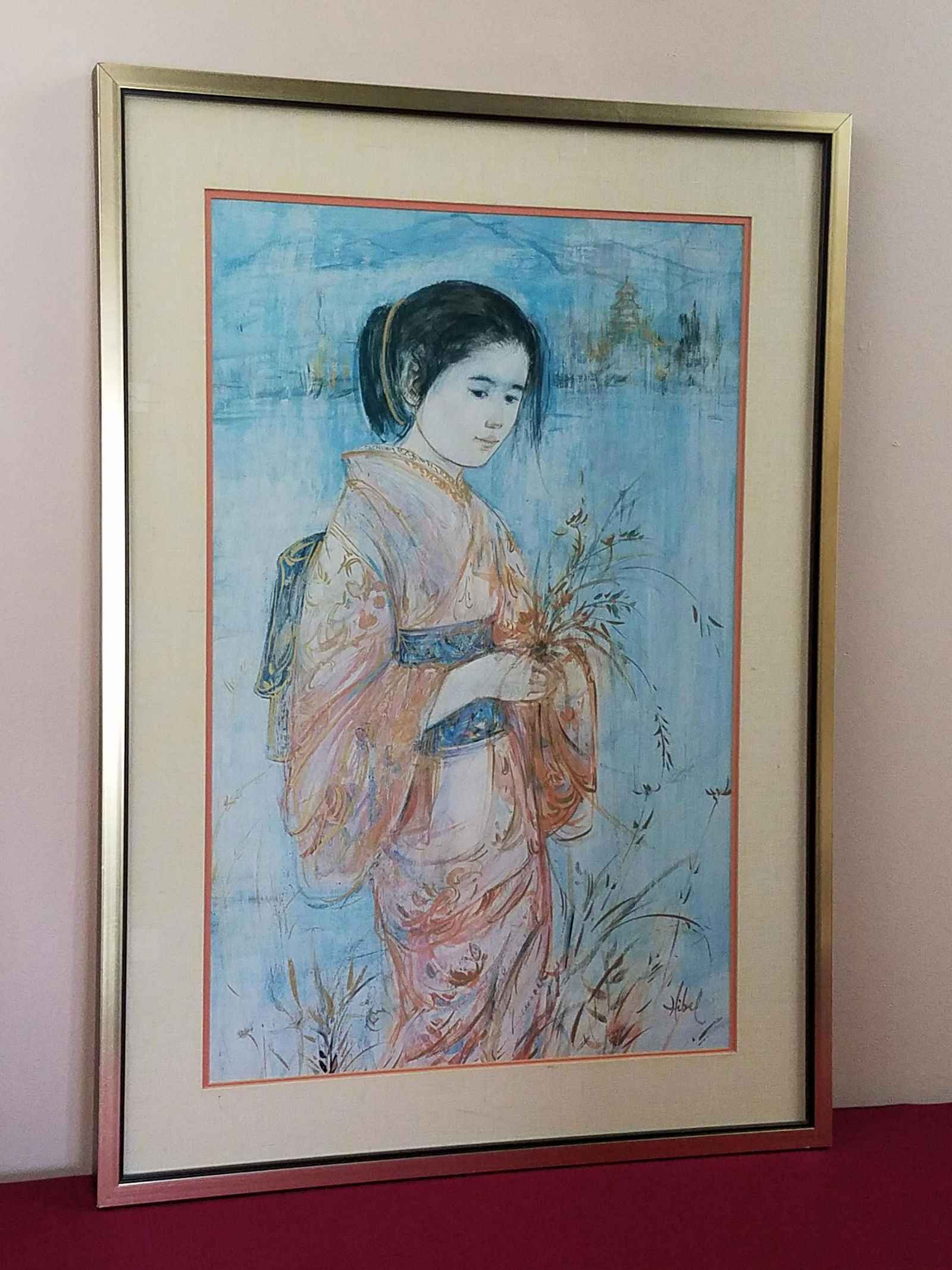 Edna Hibel "Red Kimono" Print (1 of 3)