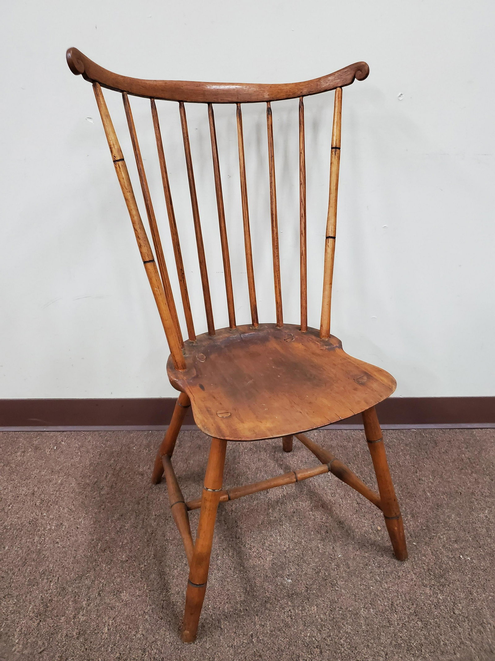 Windsor Side Chair: 22" wide X 20" deep X 35" high. IMPORTANT: Before bidding, please read the terms and conditions below. When you registered for the auction you agreed to these terms and will be required to comply with