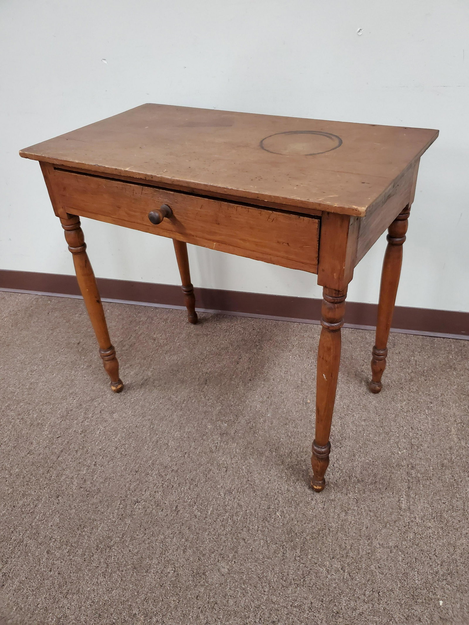 Single Drawer Work Table: 30" wide X 17" deep X 28 1/2" high. IMPORTANT: Before bidding, please read the terms and conditions below. When you registered for the auction you agreed to these terms and will be required to comply 
