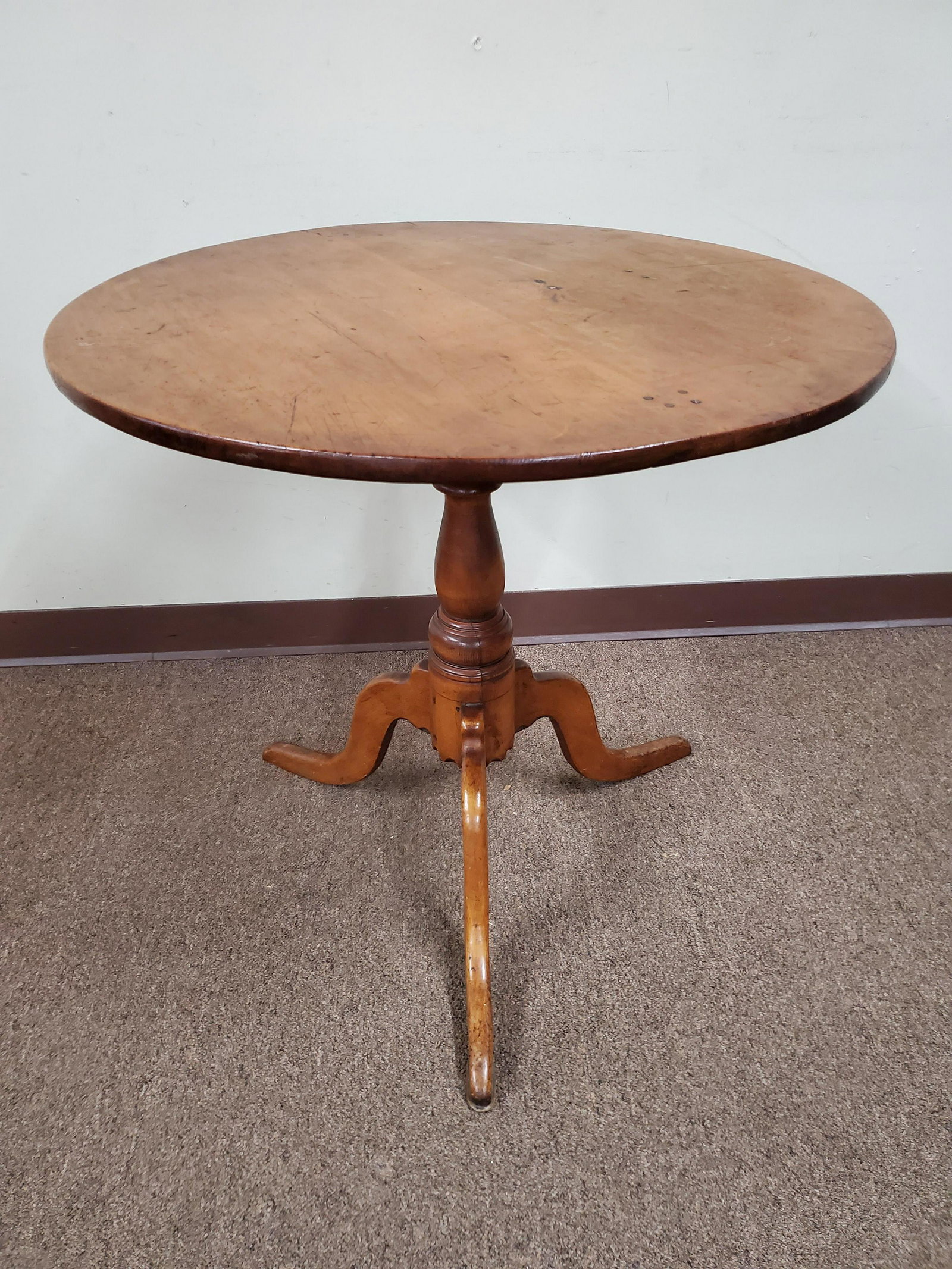 Tilt Top Table: 29 1/4" wide X 27 1/4" high. IMPORTANT: Before bidding, please read the terms and conditions below. When you registered for the auction you agreed to these terms and will be required to comply with th