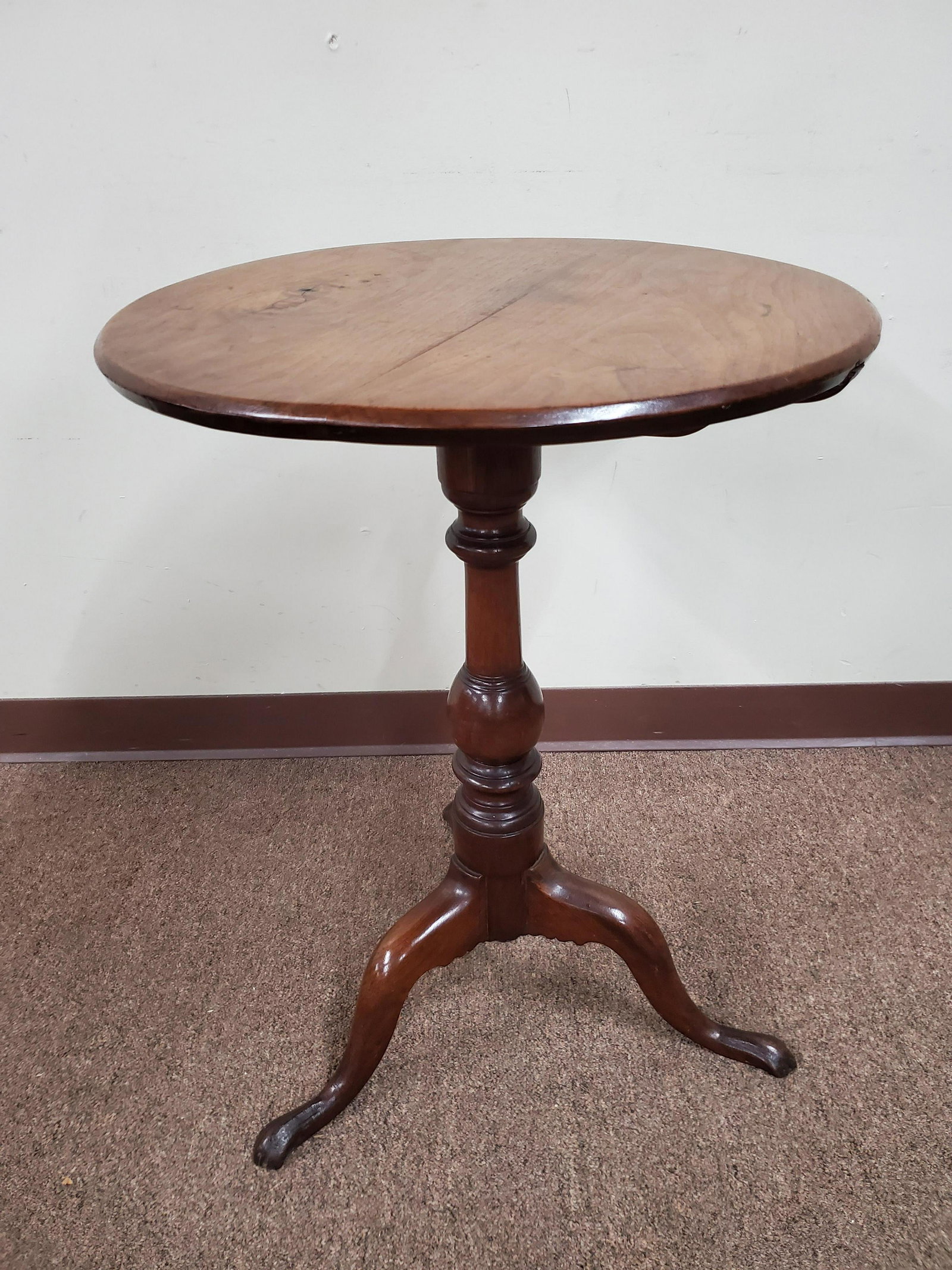Tilt Top Table: 21 1/2" wide X 27 1/2" high. IMPORTANT: Before bidding, please read the terms and conditions below. When you registered for the auction you agreed to these terms and will be required to comply with th