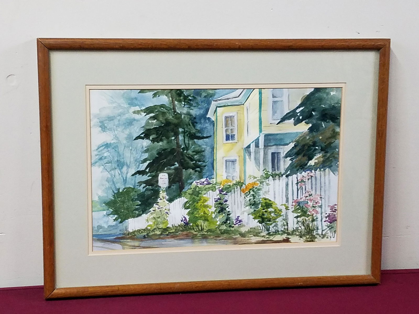 Mary E Hottinstein Fence Garden Watercolor (1 of 2)