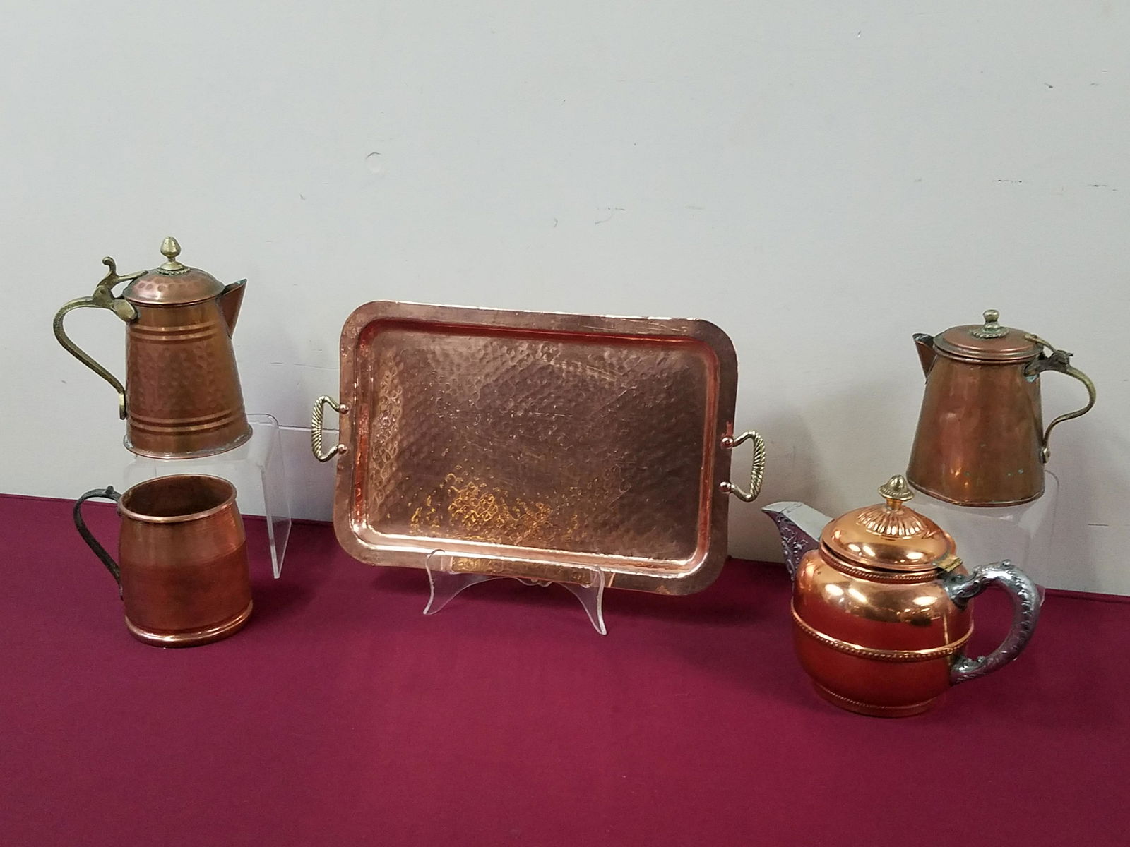 5 Pcs Copper incl Hand Hammered (1 of 5)