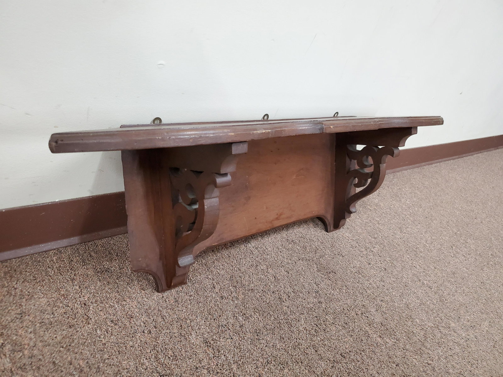 Wall Hanging Shelf: 36" wide X 9" deep X 12" high. IMPORTANT: Before bidding, please read the terms and conditions below. When you registered for the auction you agreed to these terms and will be required to comply with 