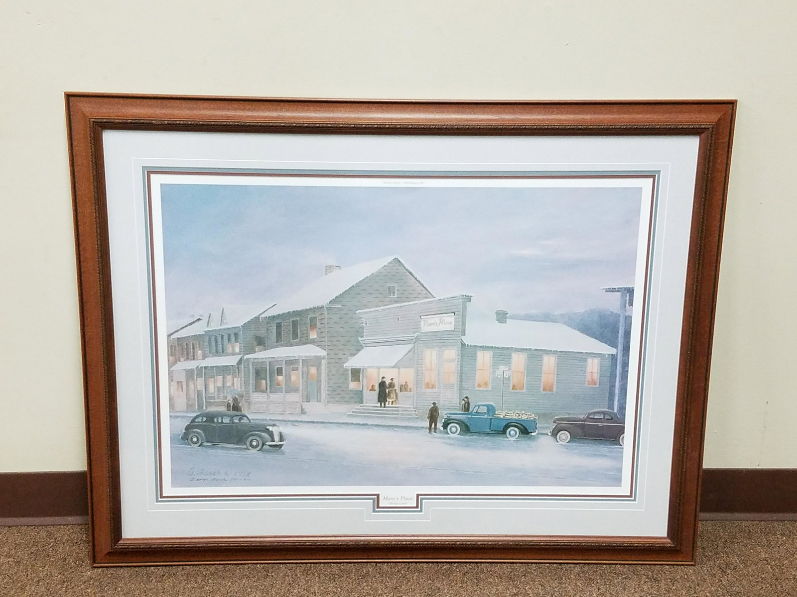 George Losch "Mom's Place" Print: Edition number 509 / 600. Overall with frame 30" high x 39" wide. IMPORTANT: Before bidding, please read the terms and conditions below. When you registered for the auction you agreed to these terms a