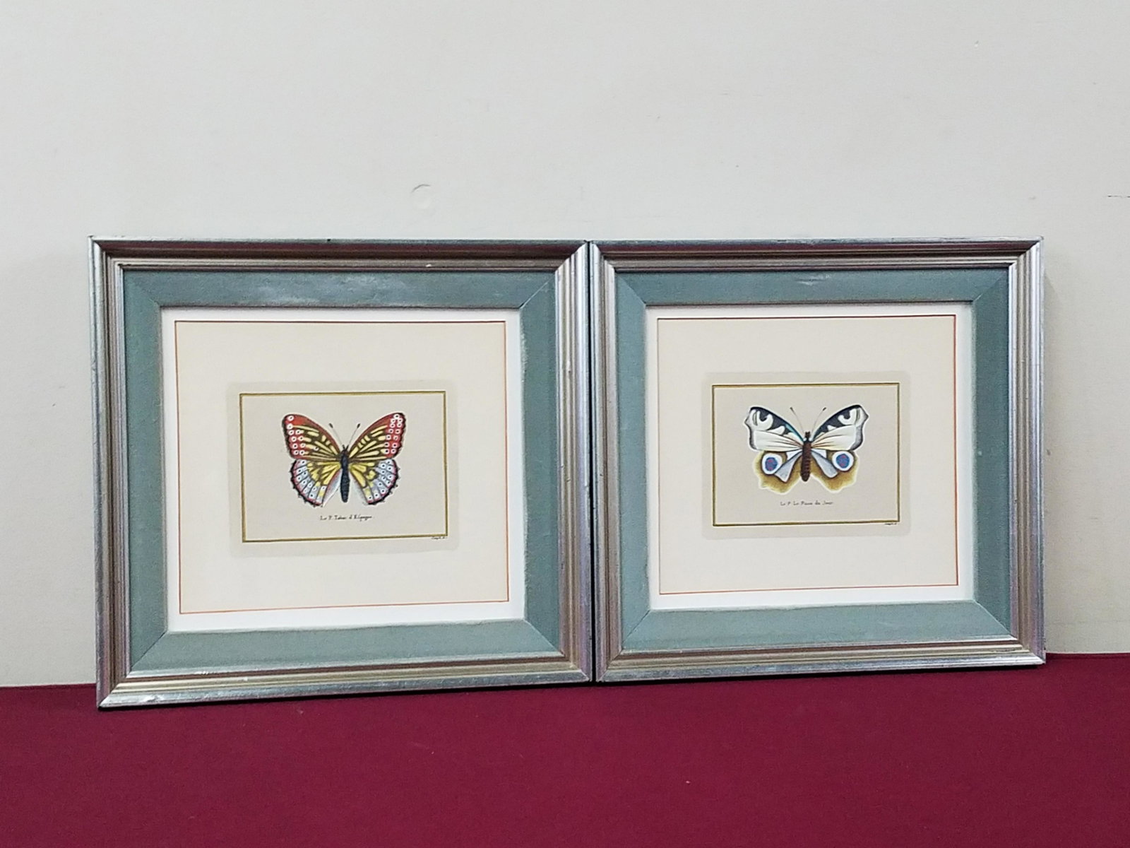 2 Butterfly and Roger Epply "Sleigh Rally" Prints: Roger Epply edition number 307 / 800. Overall with frame 21-3/4" high x 30-1/2" wide. Butterfly prints each overall with frame 14" high x 15" wide. IMPORTANT: Before bidding, please read the terms and