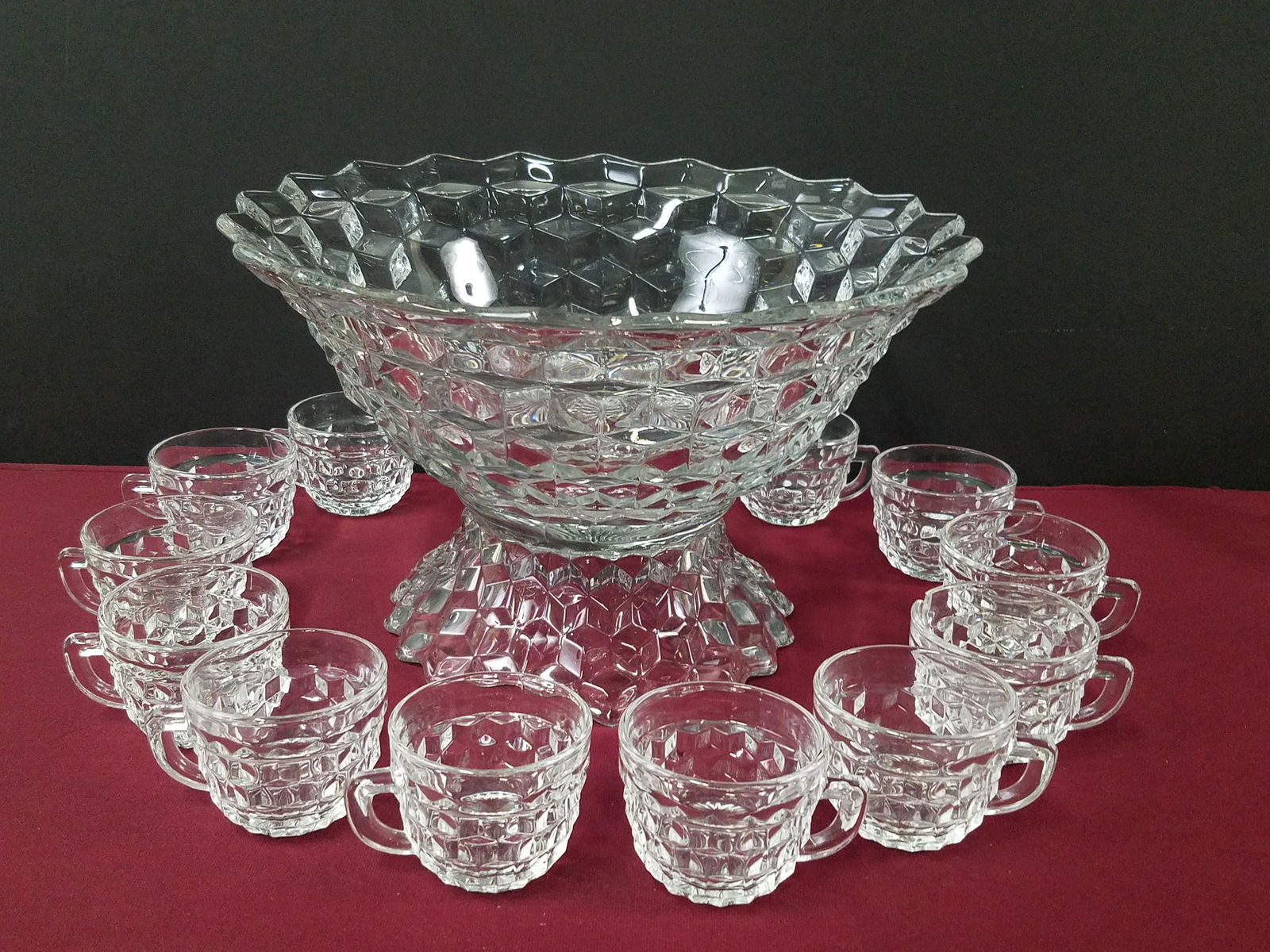 Fostoria American Punch Bowl Set (1 of 2)