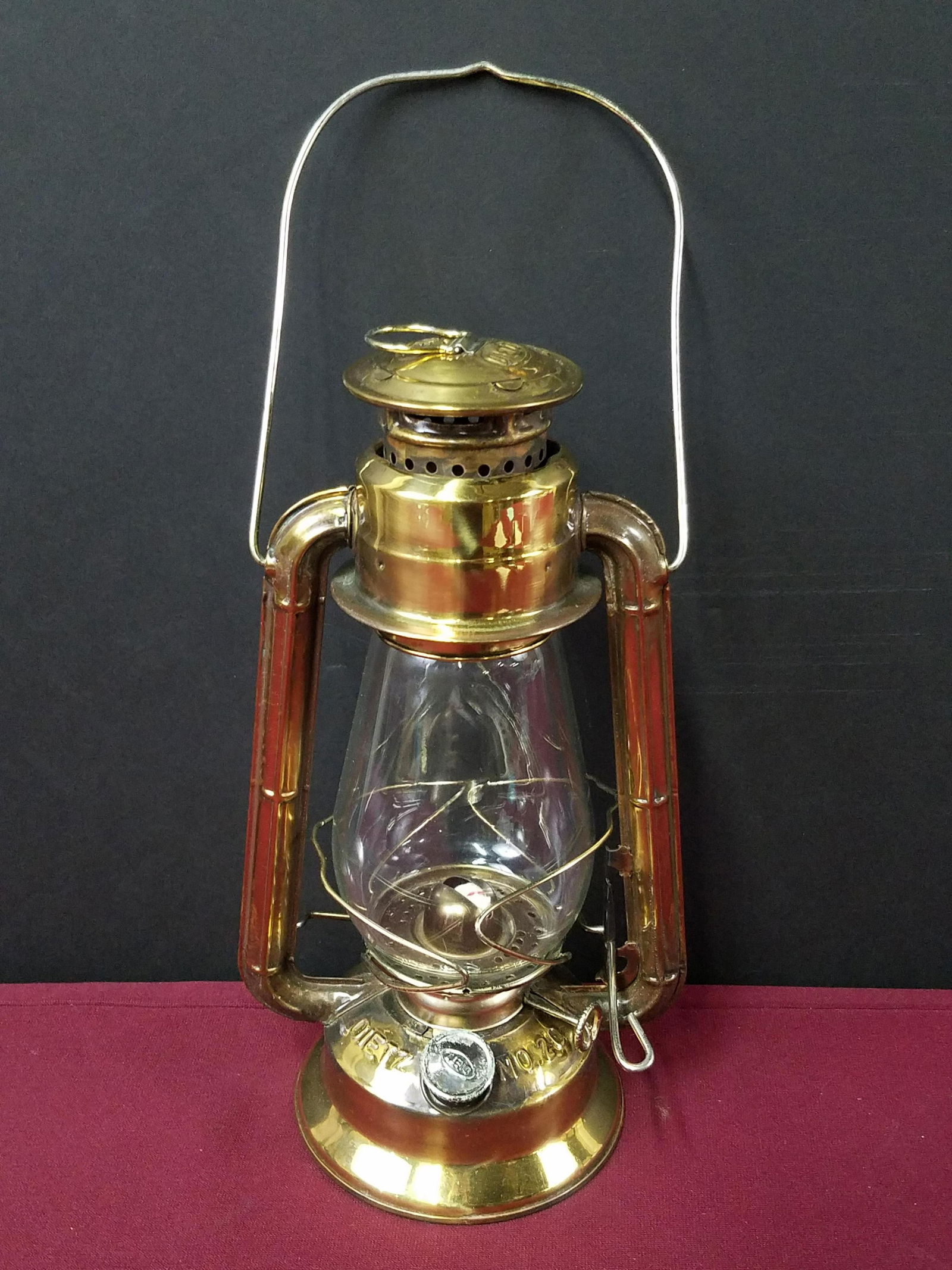 Dietz No. 20 Junior Latern: 6-3/4" wide x 12" high. IMPORTANT: Before bidding, please read the terms and conditions below. When you registered for the auction you agreed to these terms and will be required to comply with them.