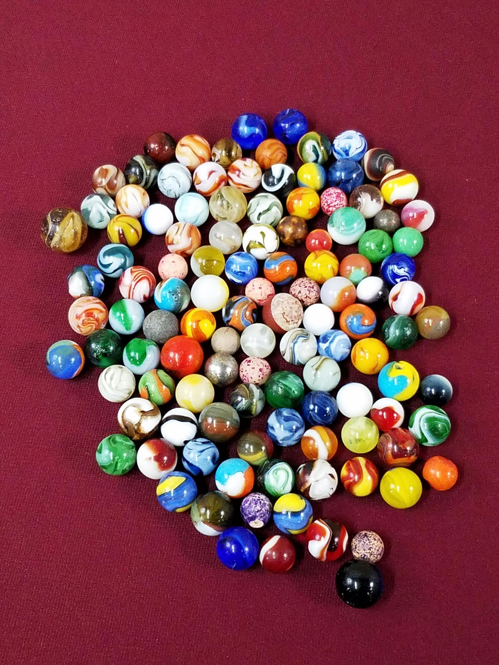 115 Clay and Glass Marbles (1 of 1)
