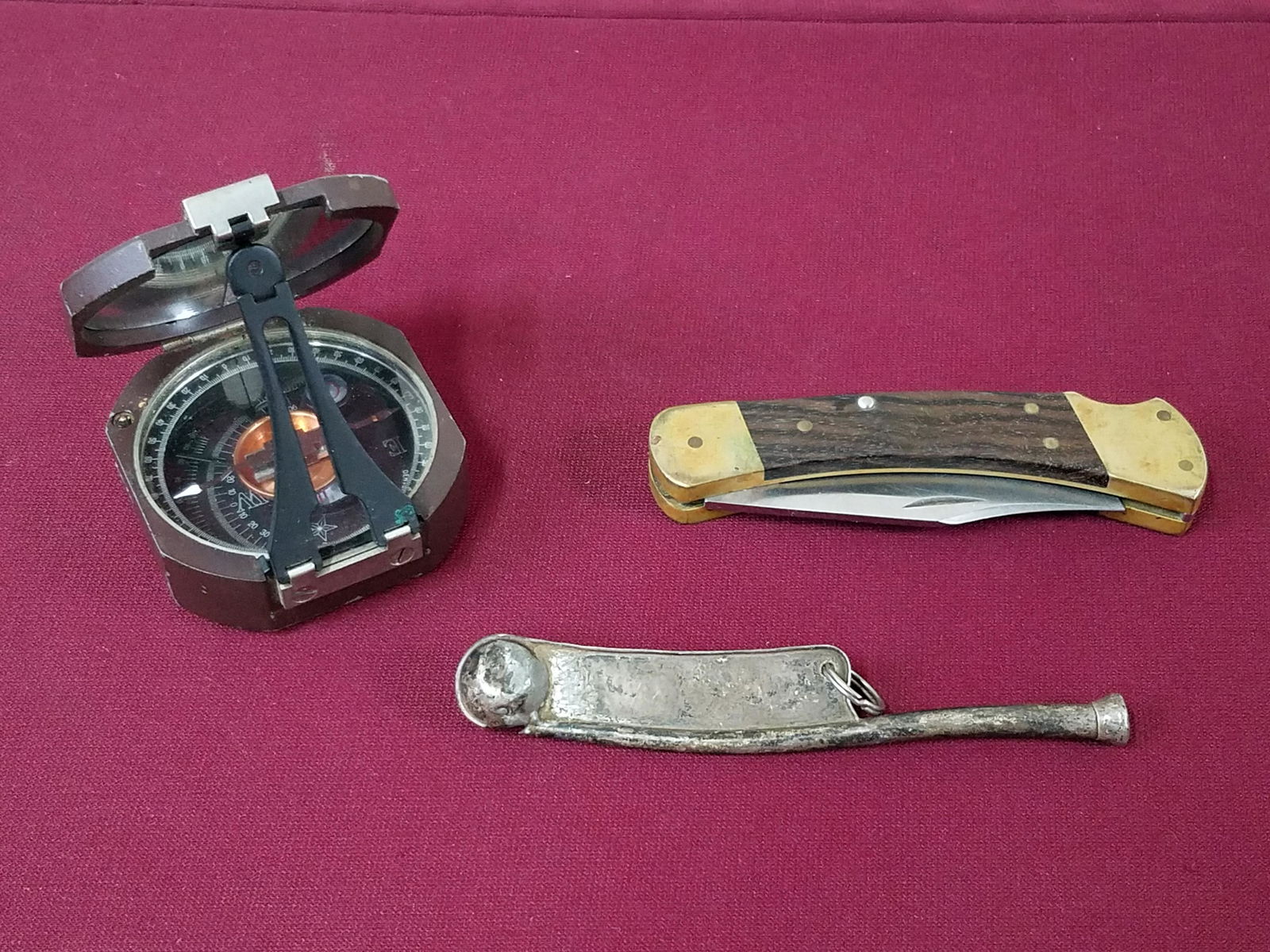 Boatswain Whistle, Buck Knife and Denver Compass (1 of 7)
