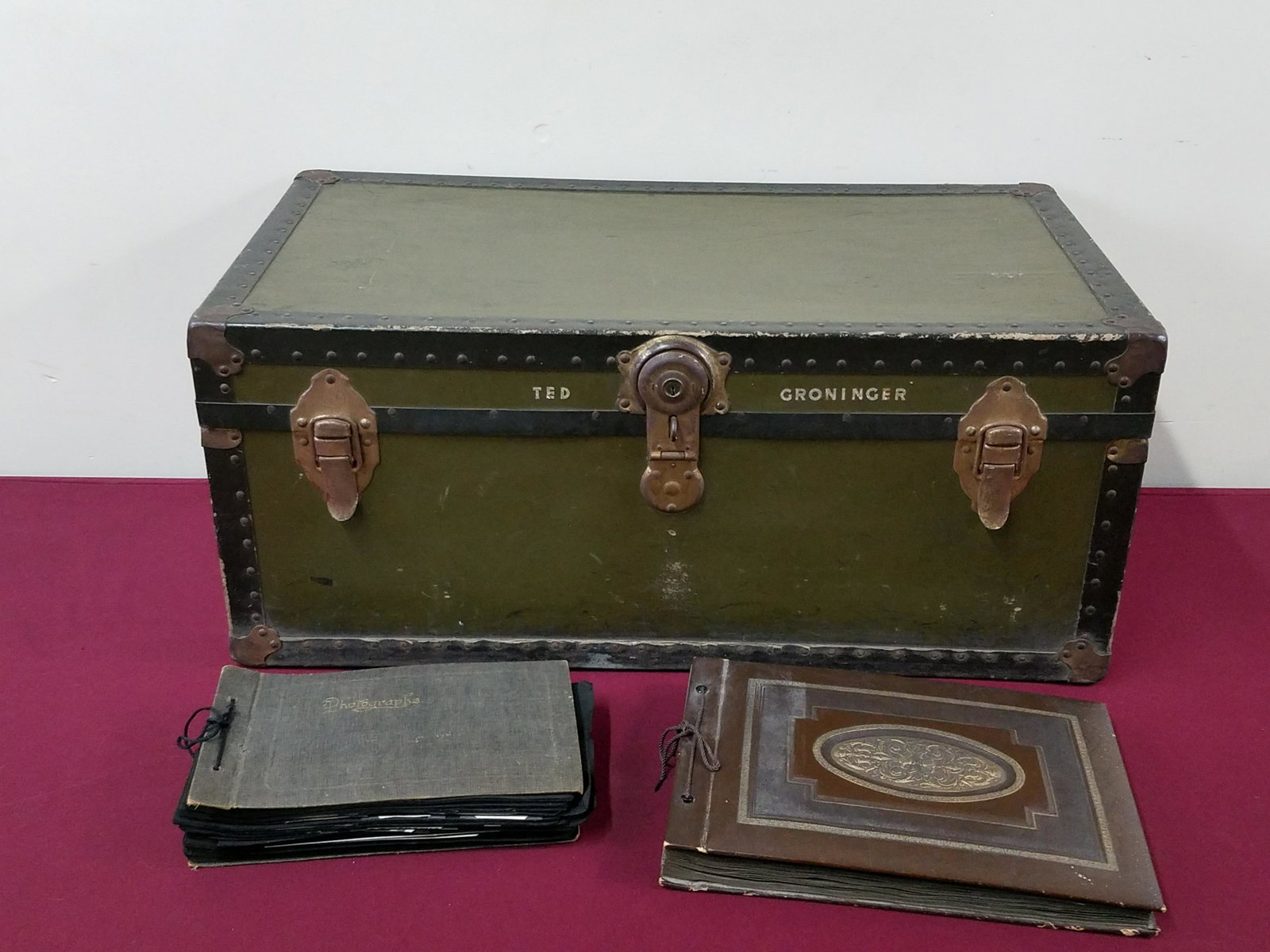 Ted Groninger Trunk and Photo Archive: Includes Military photographs. IMPORTANT: Before bidding, please read the terms and conditions below. When you registered for the auction you agreed to these terms and will be required to comply with 