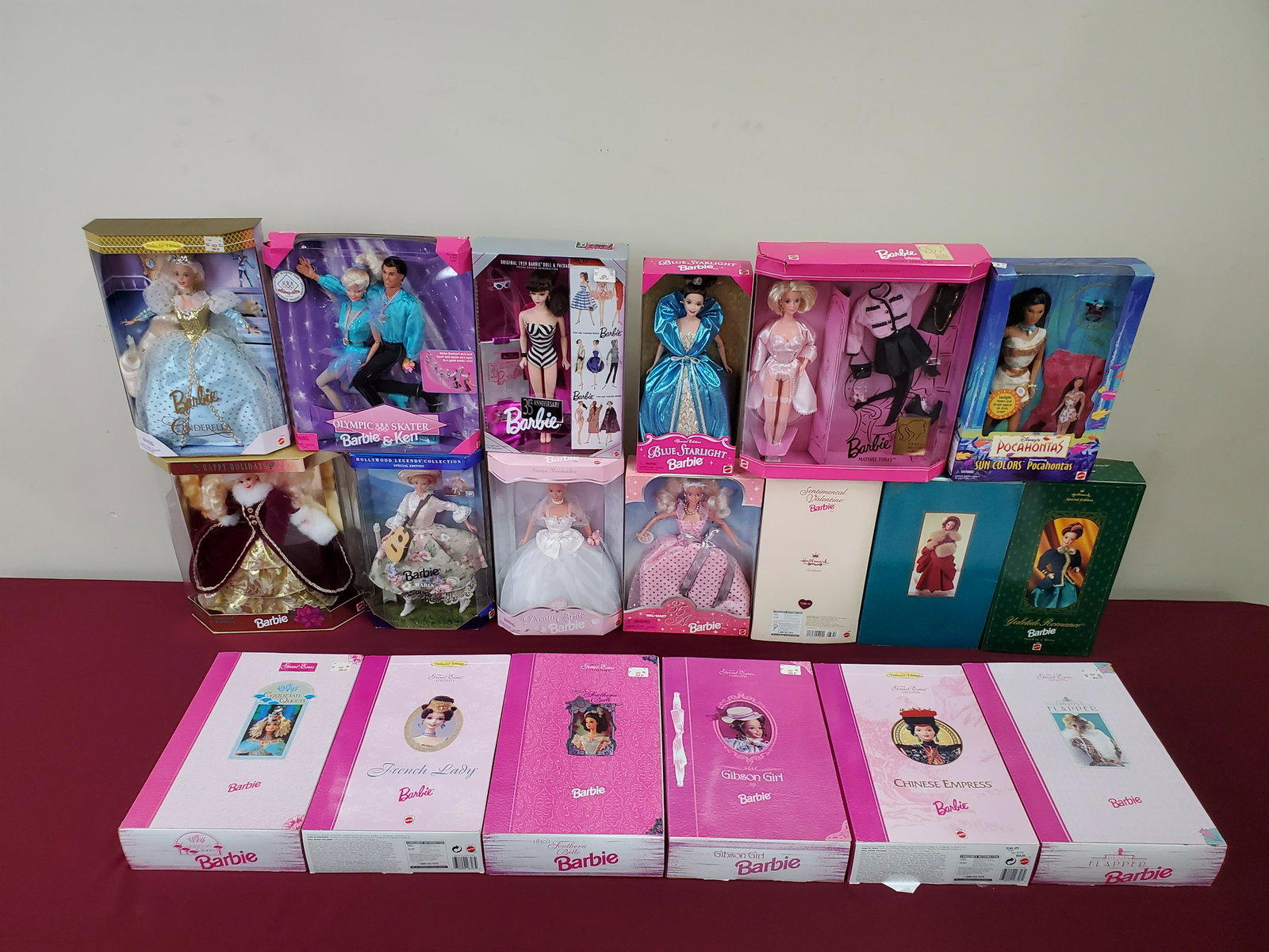 23 Collectors Barbies With Barbie Books & Comics: Includes Ice Skateing And Spice Girls. IMPORTANT: Before bidding, please read the terms and conditions below. When you registered for the auction you agreed to these terms and will be required to comp